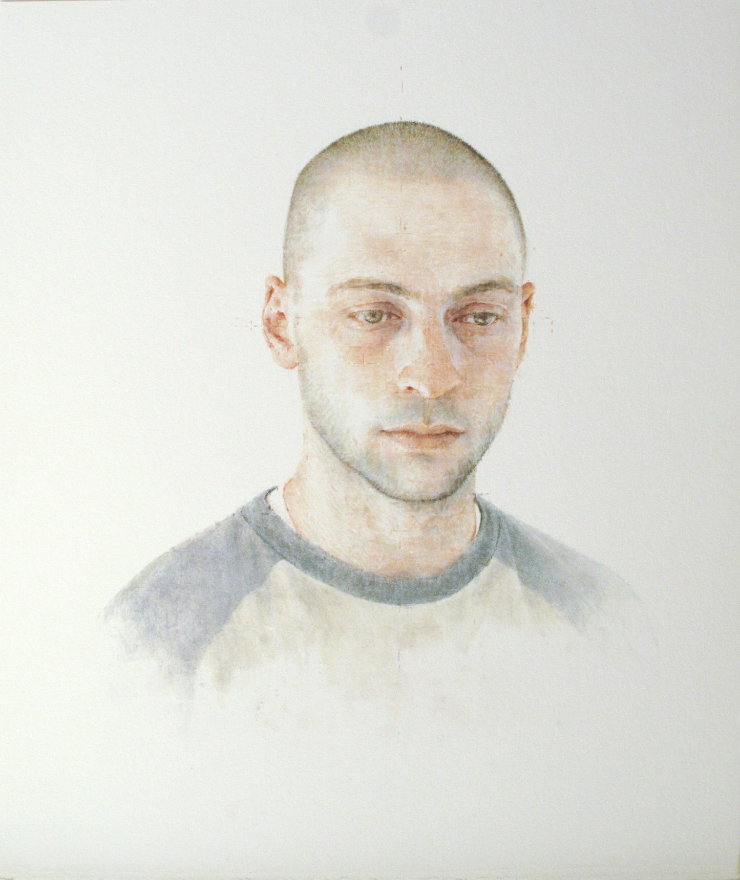 Robert Bauer, Adam (SOLD), 2011, tempera on paper, 12 x 10 inches