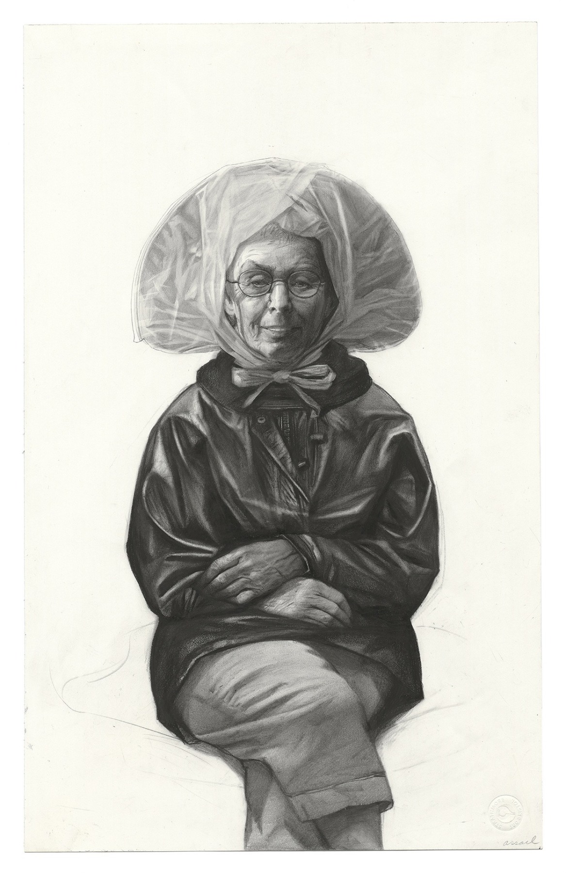 Steven Assael, Ruth, 2011, graphite on paper, 20 x 12 1/2 inches