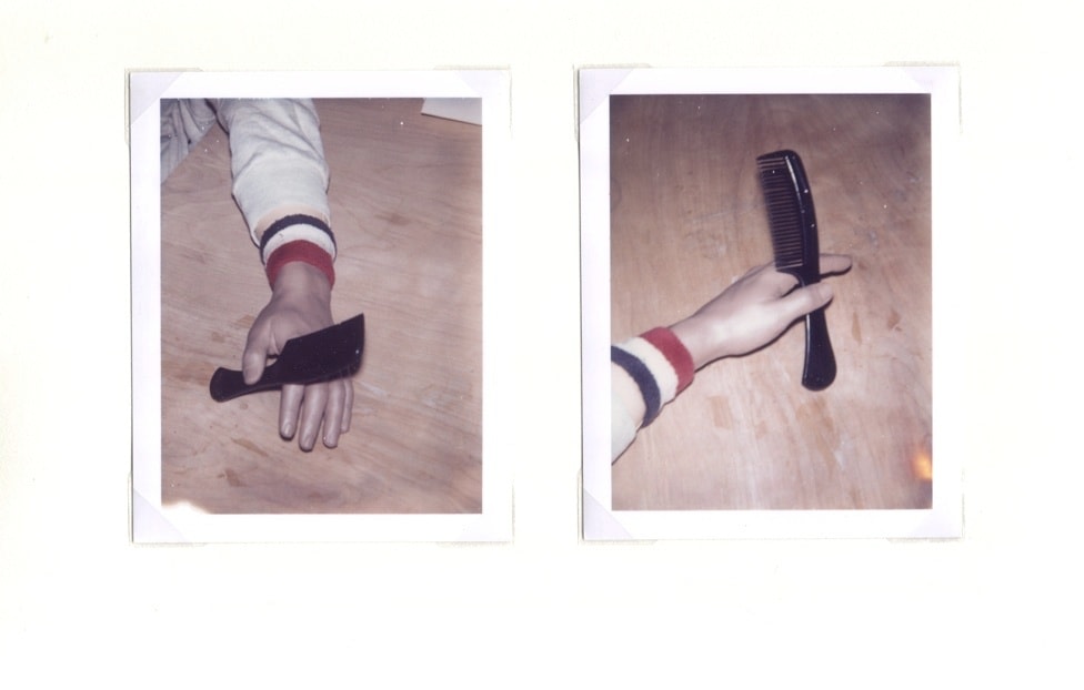  Untitled (2004 and 2006) (#3 and #4, hand and comb and wood)