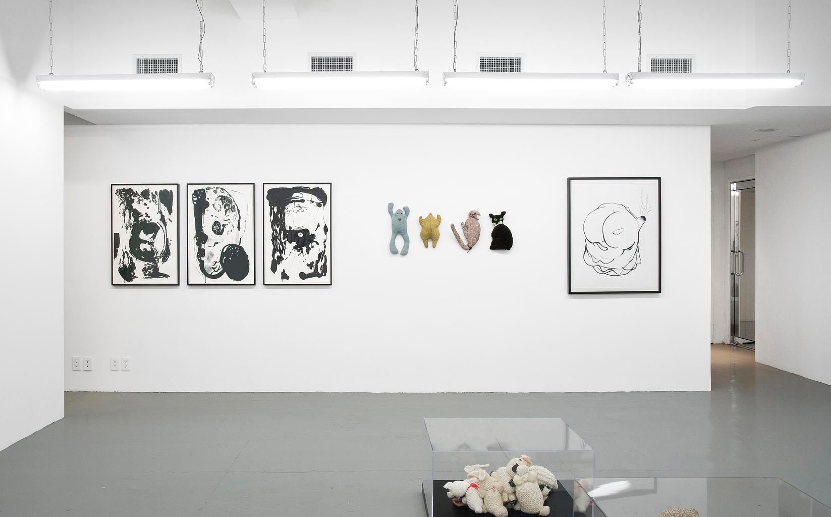  Installation view,&nbsp;Mike Kelly, Selected Works 1990-1995, Marc Jancou, New York, October 3 - November 9, 2013.