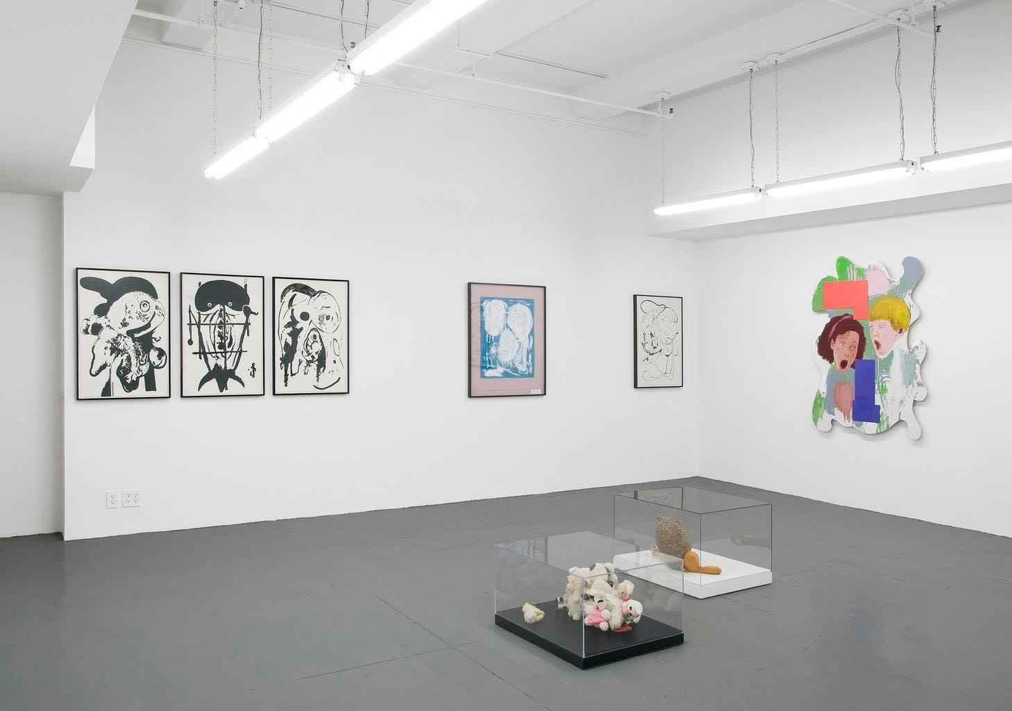  Installation view,&nbsp;Mike Kelly, Selected Works 1990-1995, Marc Jancou, New York, October 3 - November 9, 2013.