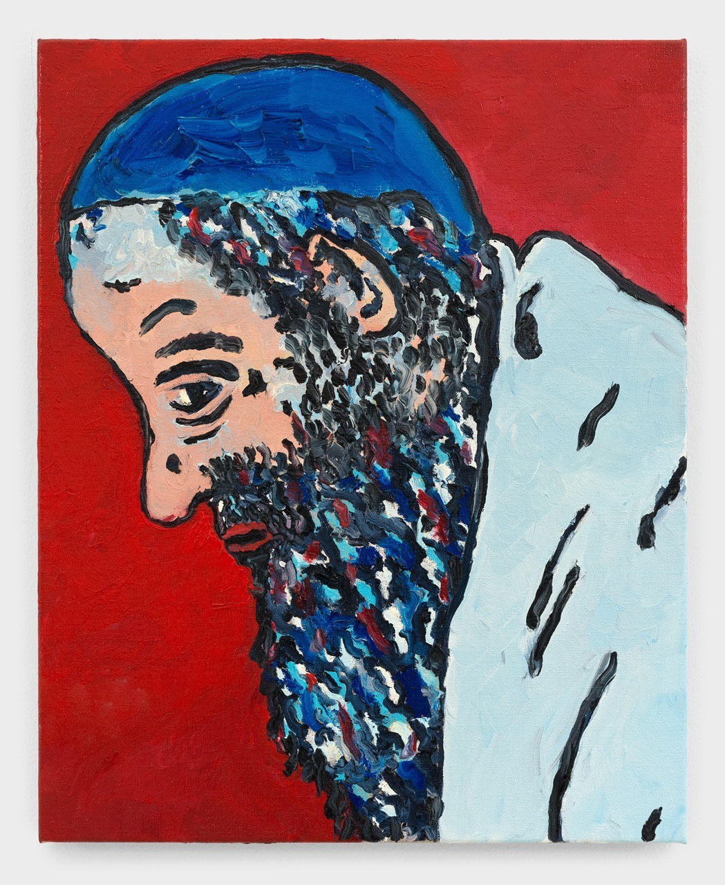 43314 Rabbi With Blue Skull Cap