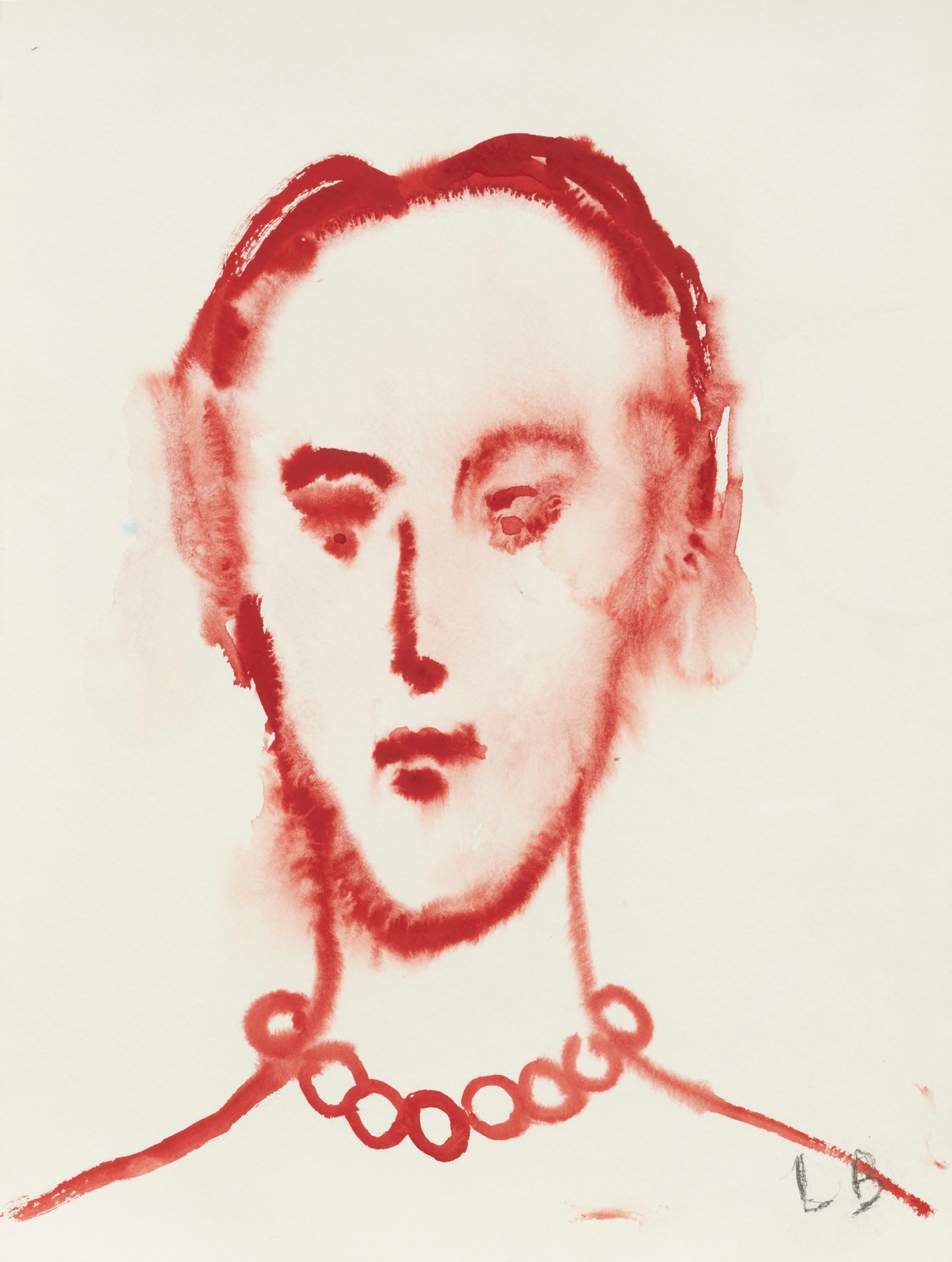 BO.33218 Bourgeois UNTITLED (portrait in red line)