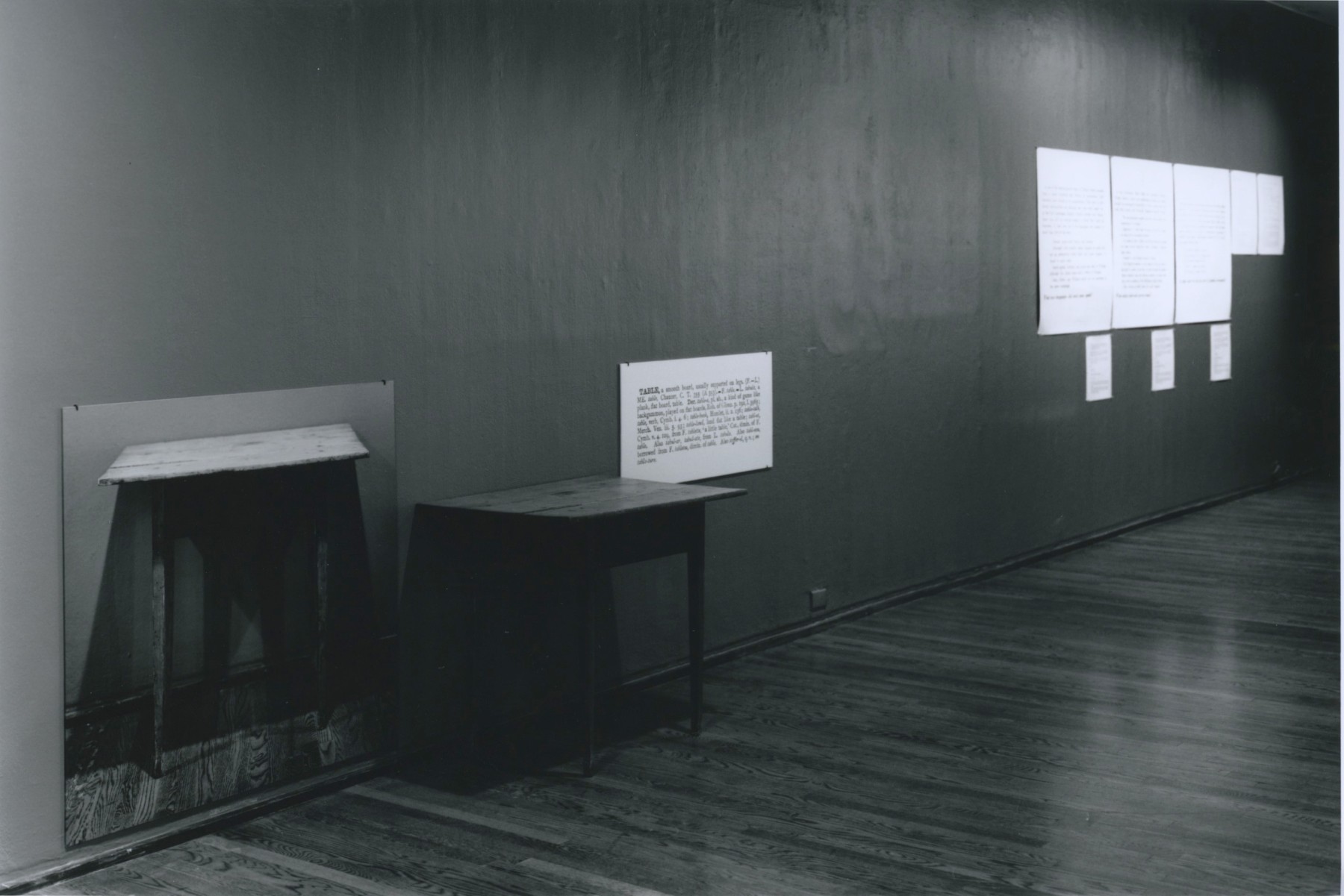 Installation view, Joseph Kosuth, 420 WEST BROADWAY