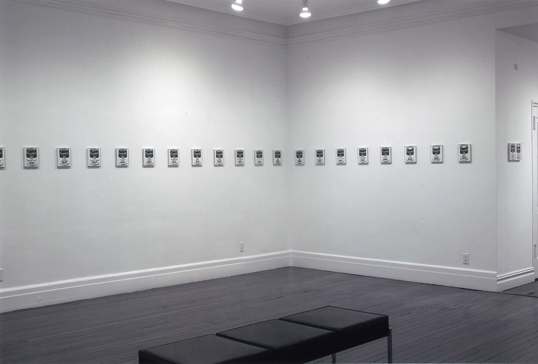 Installation views, Richard Pettibone: Sixty-four Campbell's Soup Cans, 18 EAST 77