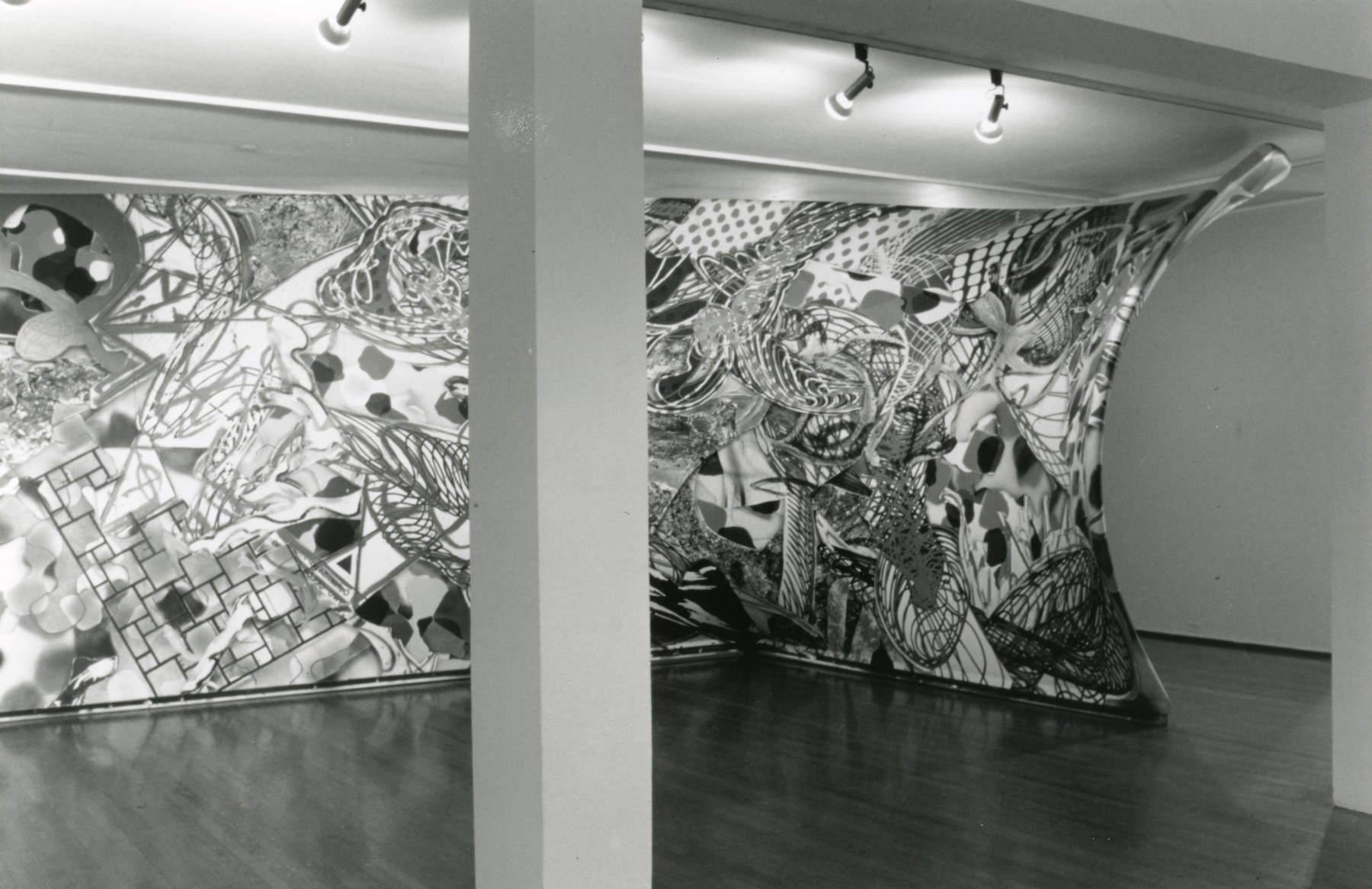 Installation view, Frank Stella: Free Standing Murals, 420 WEST BROADWAY