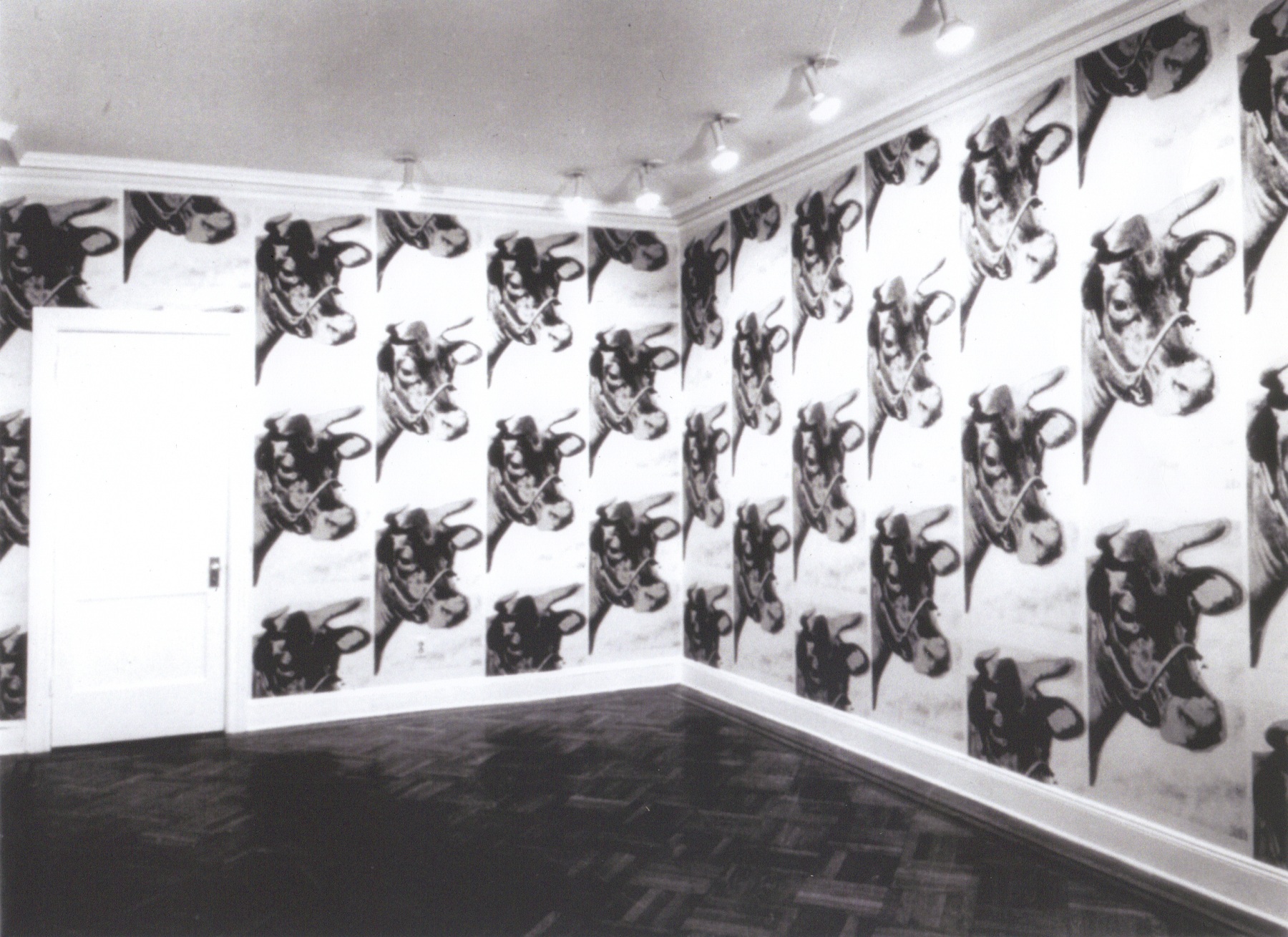 Installation view, Andy Warhol: Wallpaper &amp; Clouds, 4 EAST 77
