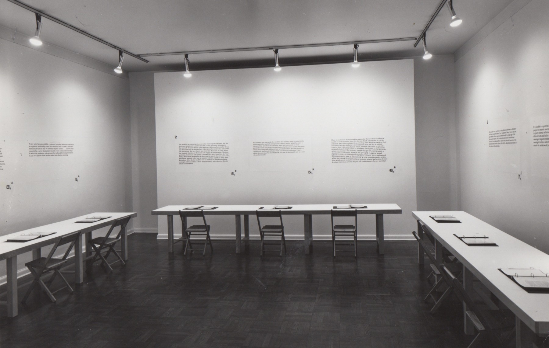 Installation view, Joseph Kosuth: The Ninth Investigation, Proposition One, 4 EAST 77