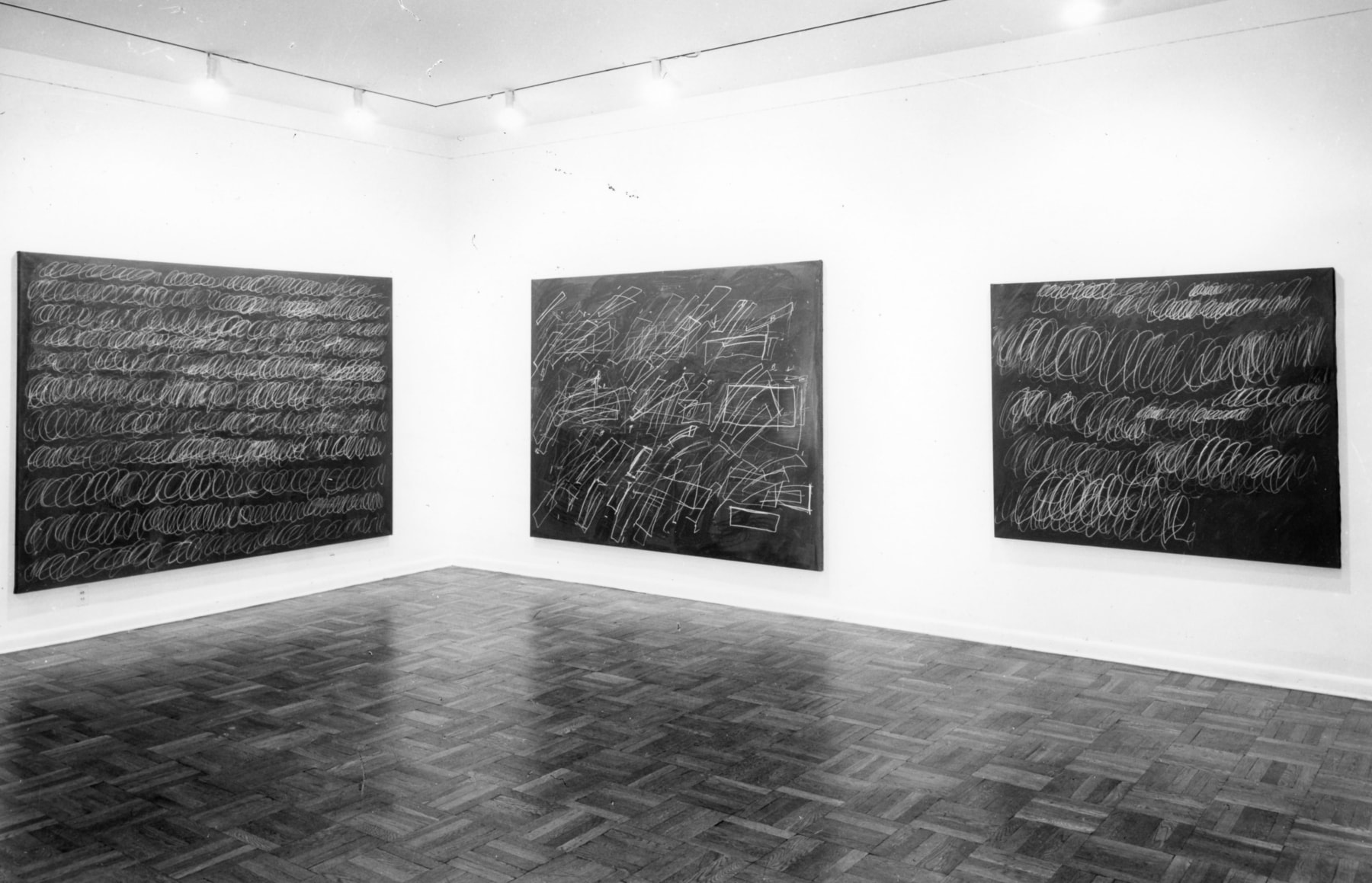 Installation view, Cy Twombly, 4 EAST 77