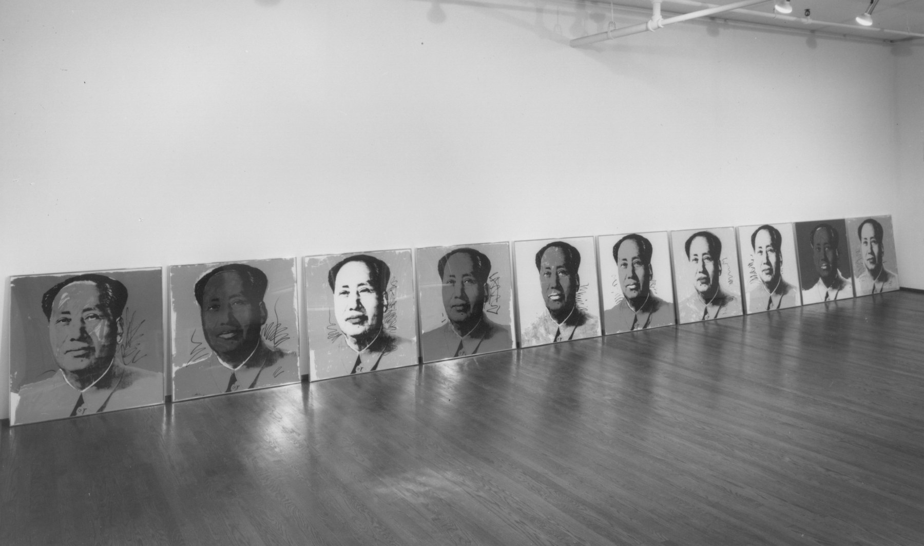 Installation view, Andy Warhol: Mao Prints, 420 WEST BROADWAY