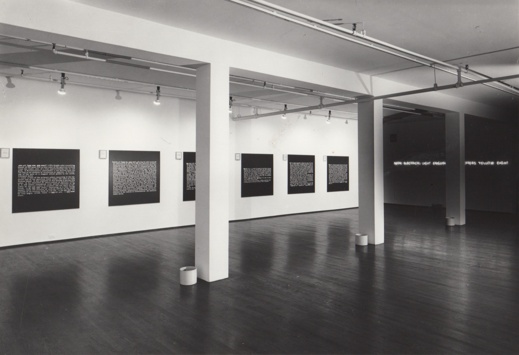 Installation view, Joseph Kosuth: Protoinvestigations 1965 &ndash; 1967, 420 WEST BROADWAY