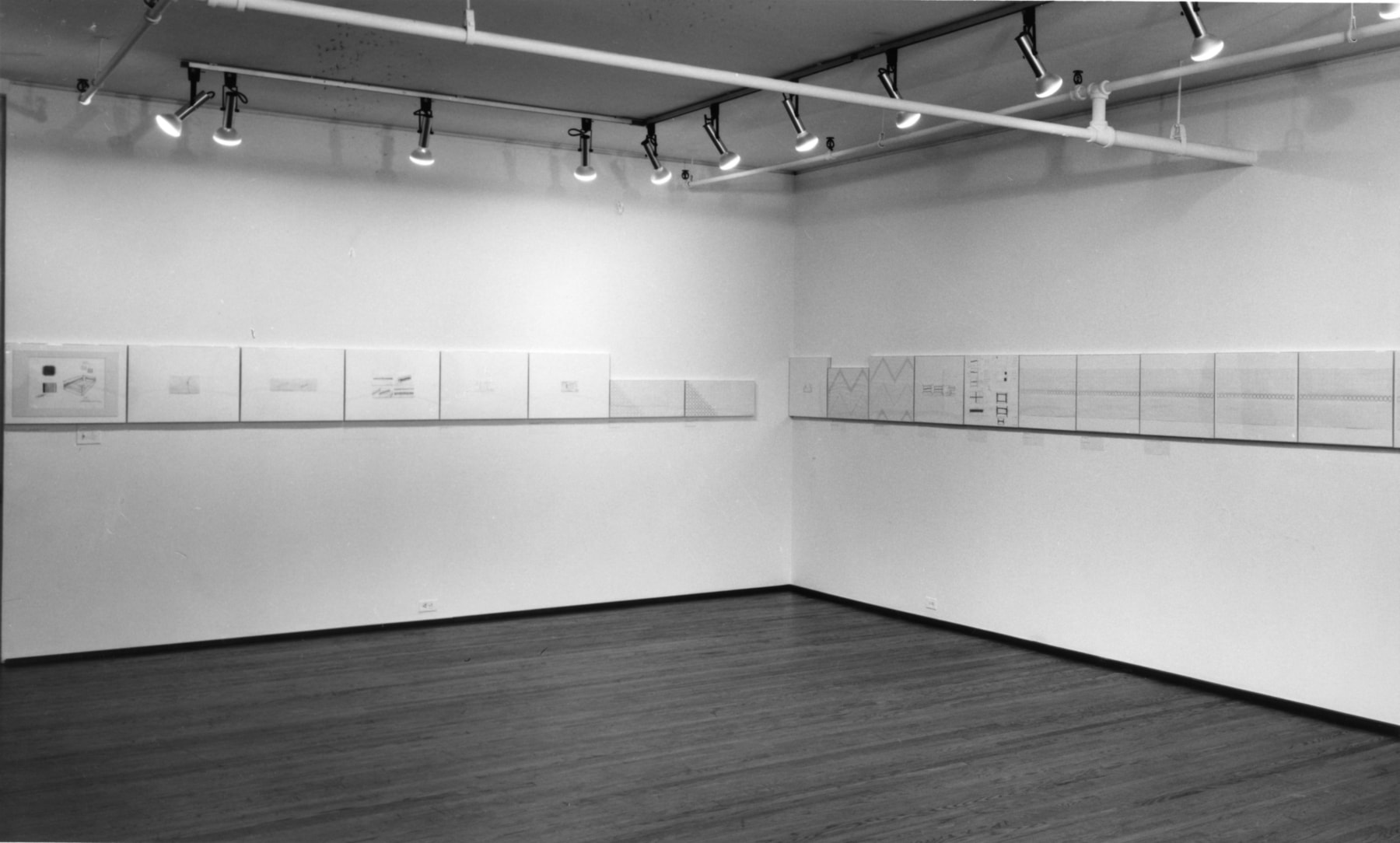 Installation view, Dan Flavin: Some Diagrams for Circular Fluorescent Light, 420 WEST BROADWAY