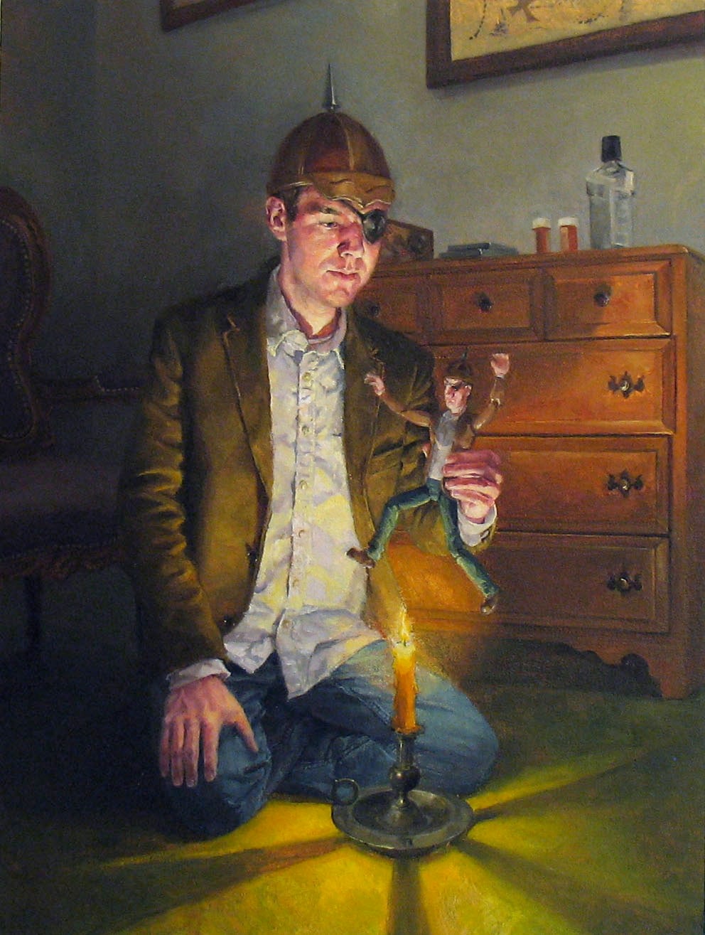 NATHANIEL ROGERS Nimble Jack 2009, oil on panel, 8 x 6 inches.