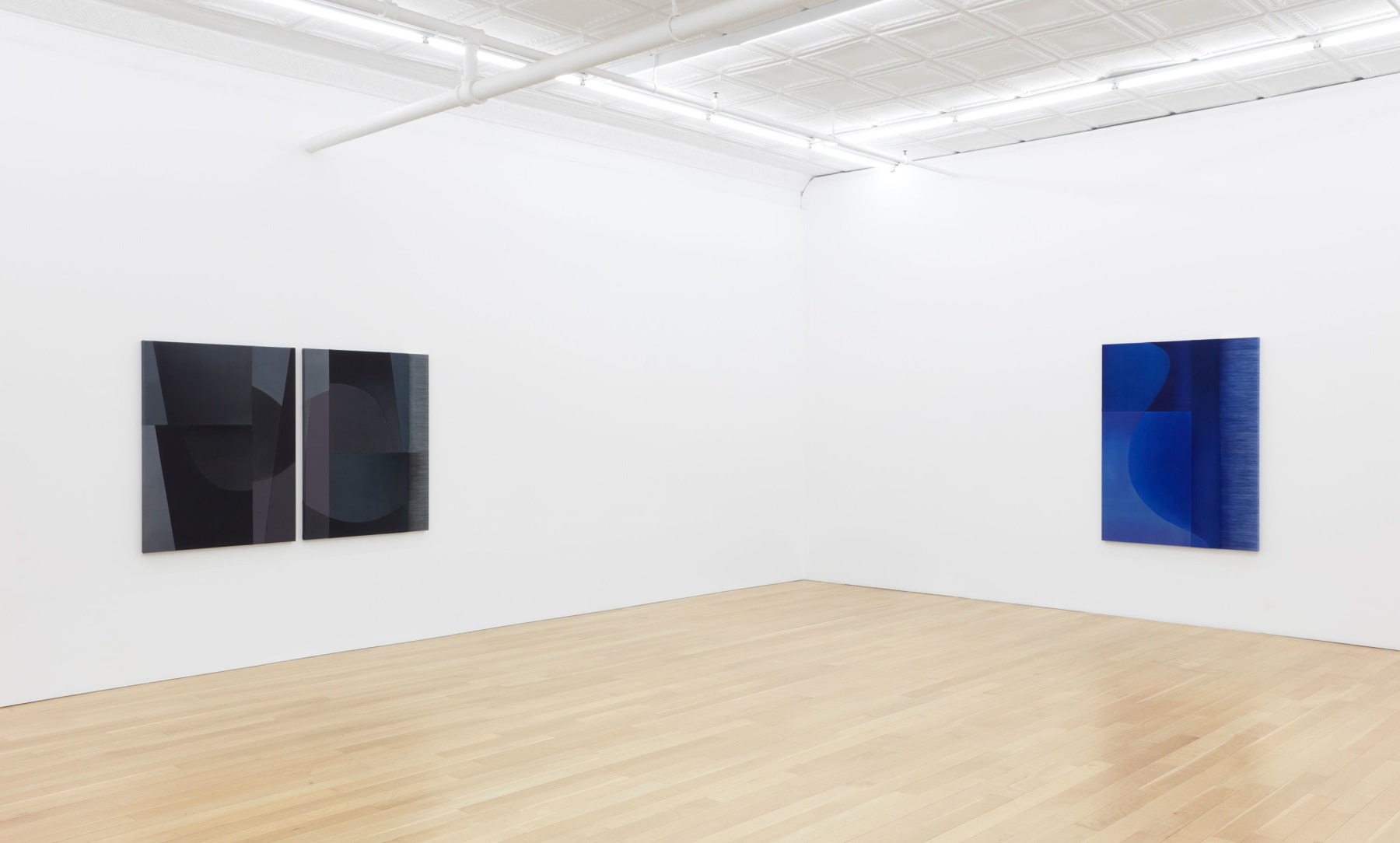 Installation view of Rebecca Ward, vector specter, 2025, Peter Blum Gallery, New York, NY.