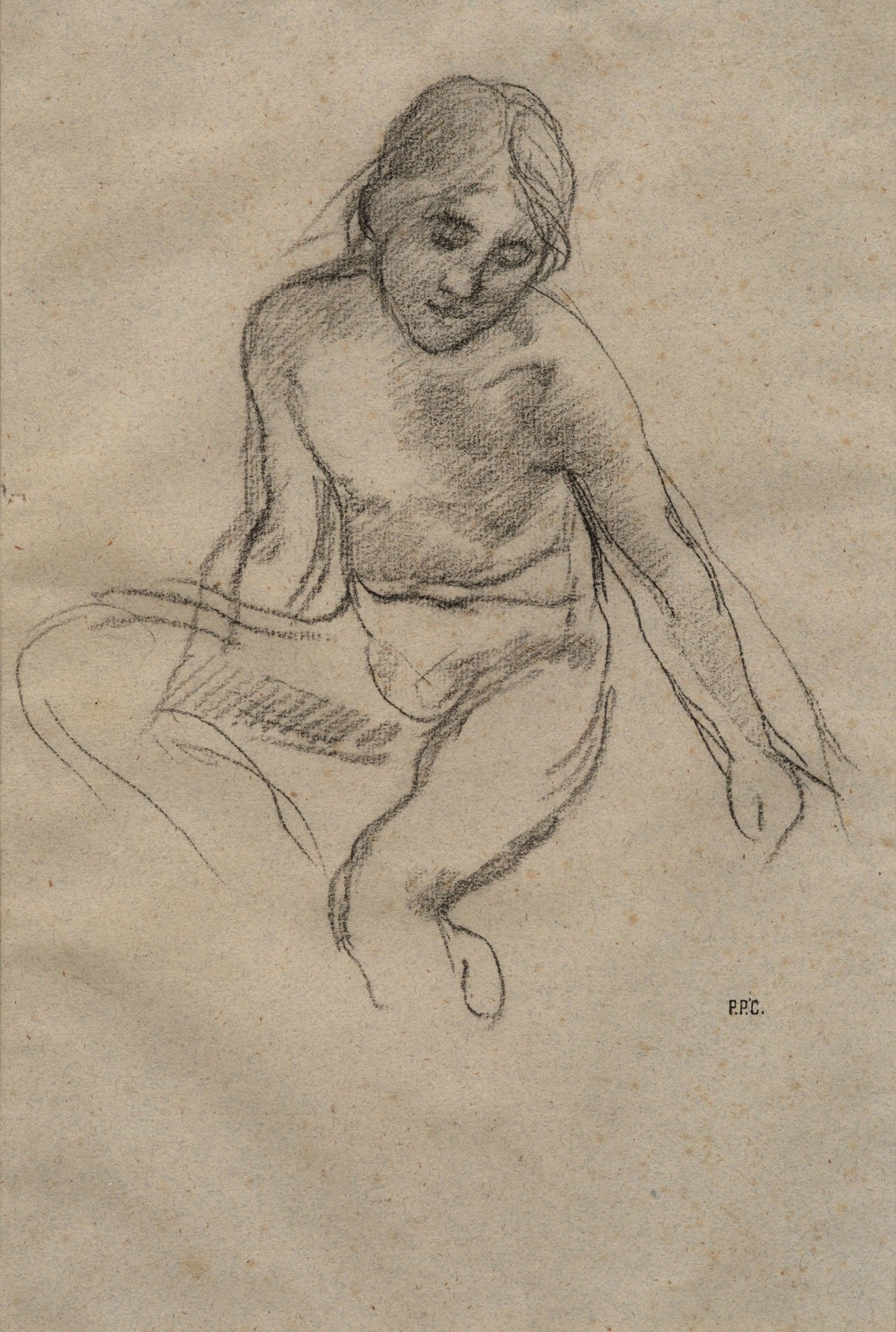 Pierre Puvis de Chavannes

&amp;ldquo;Nue assis (Seated Nude)&amp;rdquo;, ca. 1872-1873

Black chalk on paper

12 1/4 x 9 1/2 inches

30.5 x 24 cm

PCZ 94

$15,000