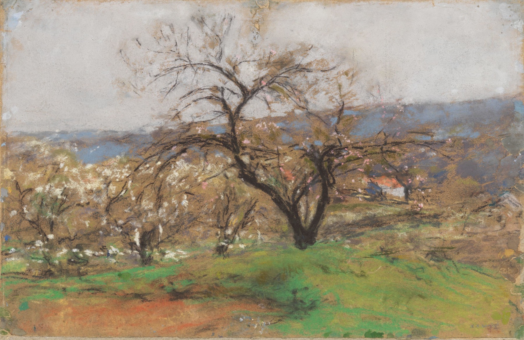 Ker-Xavier Roussel

&amp;ldquo;Pommiers en fleurs &amp;agrave; L&amp;rsquo;&amp;Eacute;tang-la-Ville&amp;rdquo;, ca. 1930

Pastel on paper

13 x 20 inches

33 x 50.5 cm

DIV 223