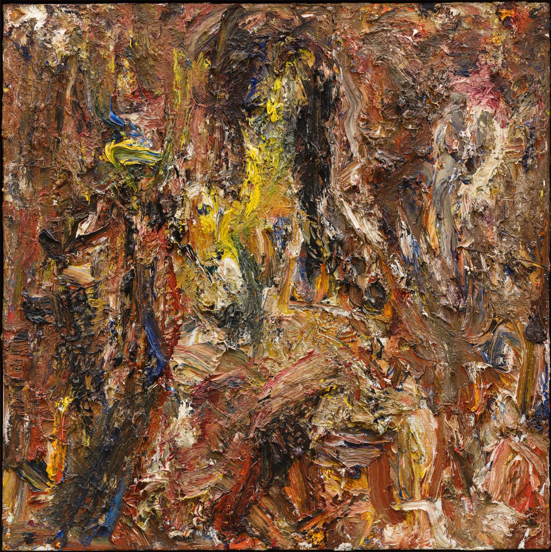 Eug&amp;egrave;ne Leroy

&amp;ldquo;Elle avec M.&amp;rdquo;, 1997

Oil on canvas

39 1/4 x 39 1/4 inches

100 x 100 cm

LER 413

$175,000