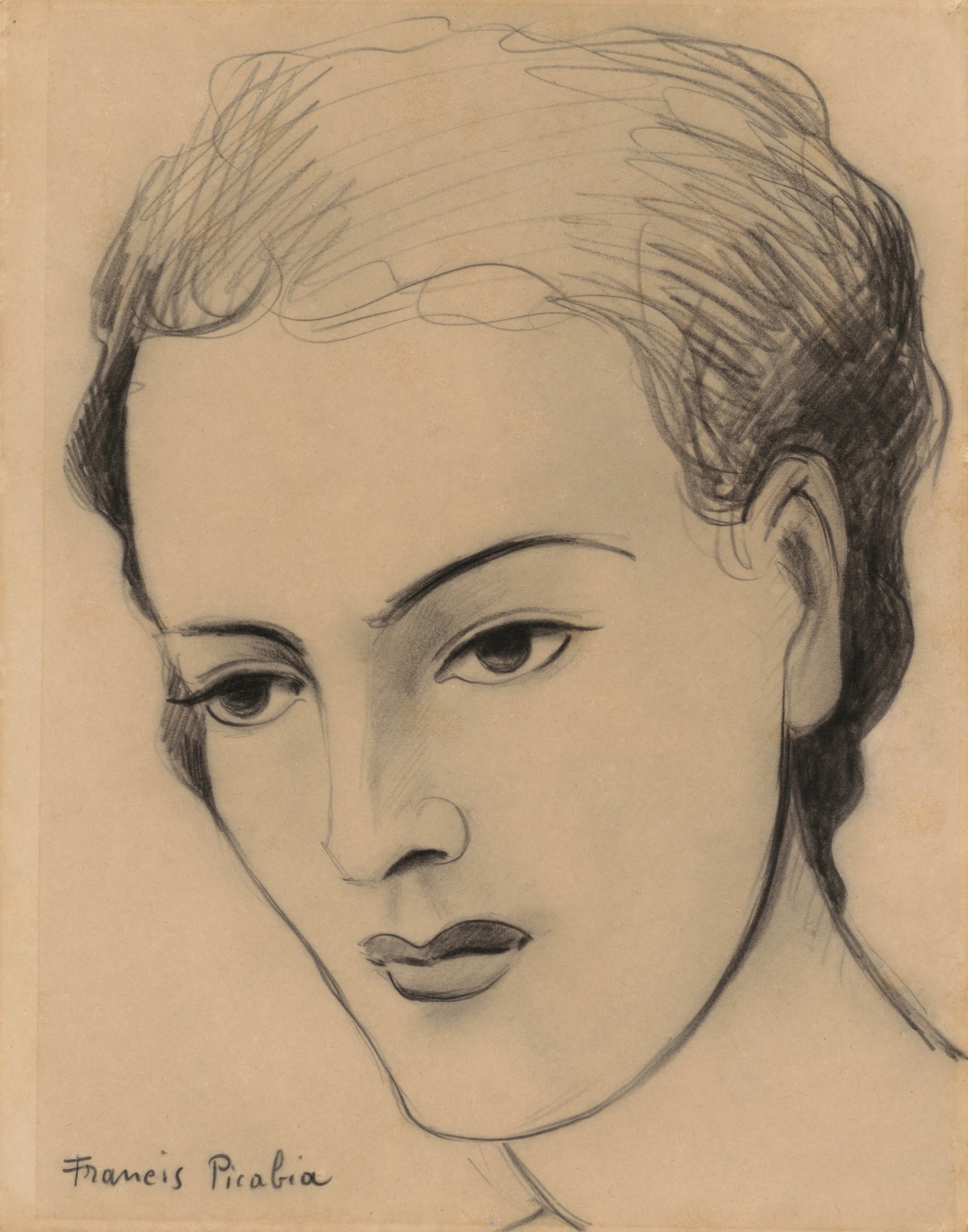 Francis Picabia

&amp;ldquo;Untitled (Visage de femme)&amp;rdquo;, 1936

Pencil on paper

12 1/2 x 9 1/4 inches

31.5 x 23.5 cm

PIZ 141