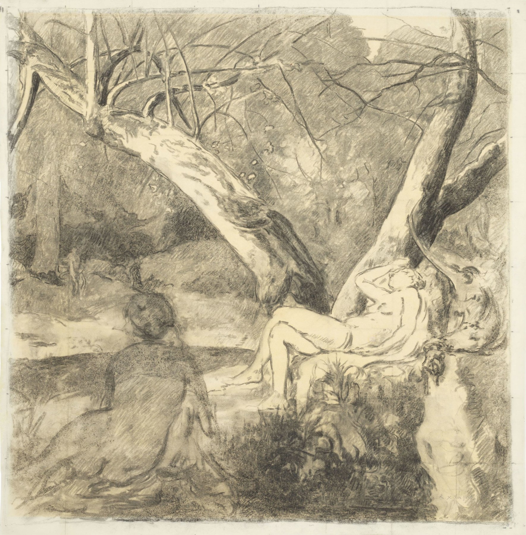 Ker-Xavier Roussel

&amp;ldquo;Le Repos de Diane&amp;rdquo;, ca. 1920-1922

Graphite on paper

28 3/4 x 27 1/2 inches

73 x 70 cm

DIV 214