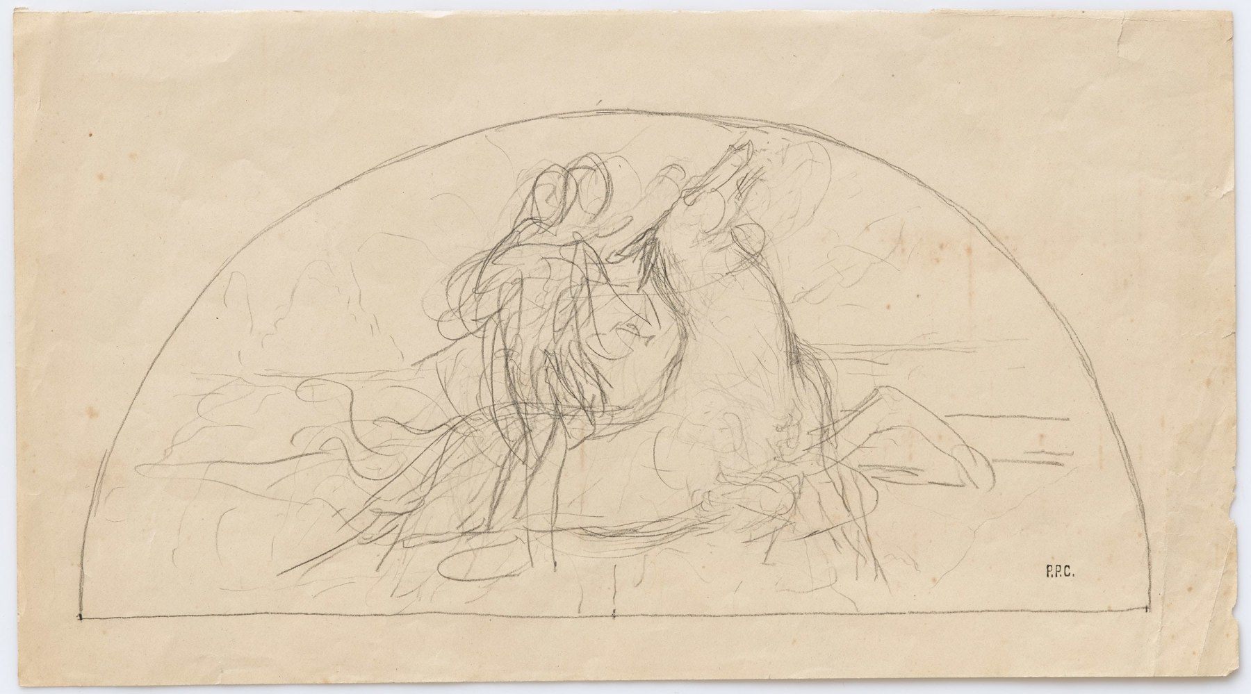 Pierre Puvis de Chavannes
&amp;ldquo;P&amp;eacute;gase mont&amp;eacute; par Pers&amp;eacute;e
(Pegasus Mounted by Perseus)&amp;rdquo;, 1894
Pencil on paper
6 3/4 x 12 1/4 inches
17.5 x 31.5 cm
PCZ 69