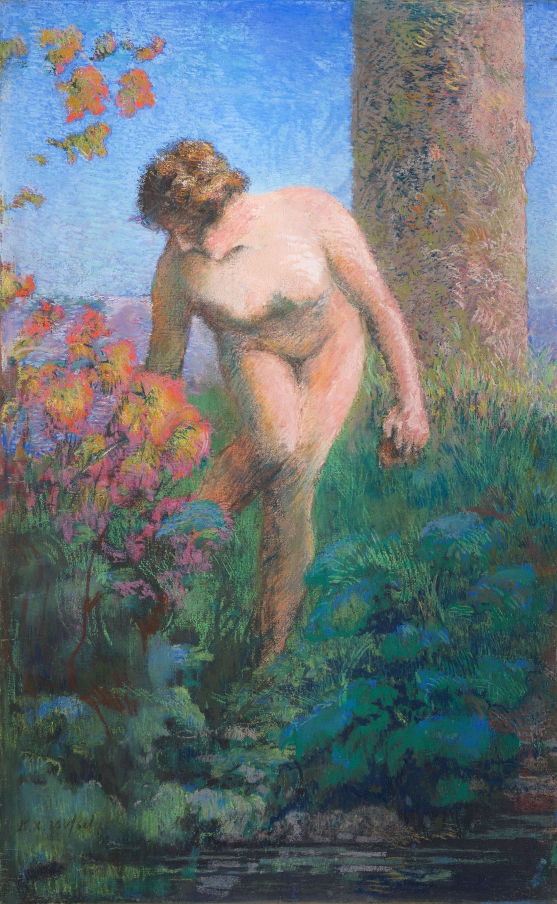 Ker-Xavier Roussel

&amp;ldquo;Ginette au bain ou Nu &amp;agrave; la source&amp;rdquo;, ca. 1930

Pastel on paper

33 3/4 x 21 1/4 inches

86 x 54 cm

DIV 231