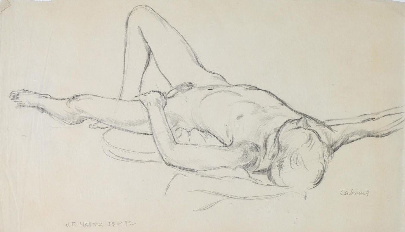 &quot;Male Nude (Portrait of Jared French Mallorca)&quot;, ca. 1932-1933