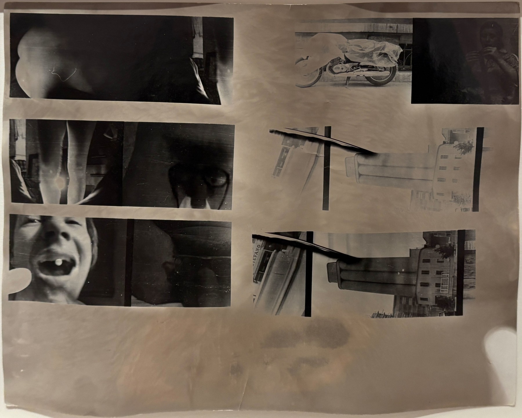 Sigmar Polke, “Paris (Montage with Motorcycle, Mouth and Smoke Stack)”, 1971