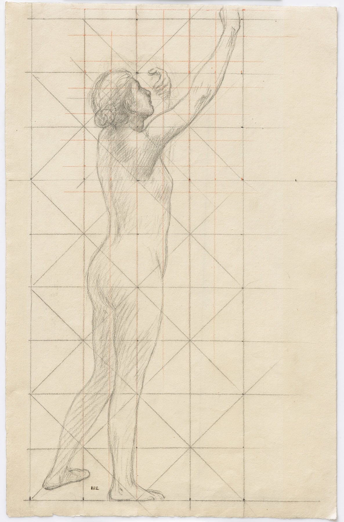 Pierre Puvis de Chavannes
&amp;ldquo;&amp;Eacute;tude pour L&amp;rsquo;Enfance de Sainte Genevi&amp;egrave;ve
(Study for The Childhood of Saint Genevieve)&amp;rdquo;, 1878
Pencil, colored pencil on paper
19 x 12 1/4 inches
48 x 31 cm
PCZ 22