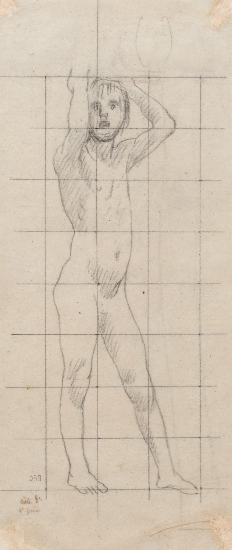 Pierre Puvis de Chavannes
&amp;ldquo;&amp;Eacute;tude pour Inter Artes et Naturum
(Study for Inter Artes et Naturum)&amp;rdquo;, ca. 1888-1889
Study on paper
11 x 5 inches
28 x 12.5 cm
PCZ 91