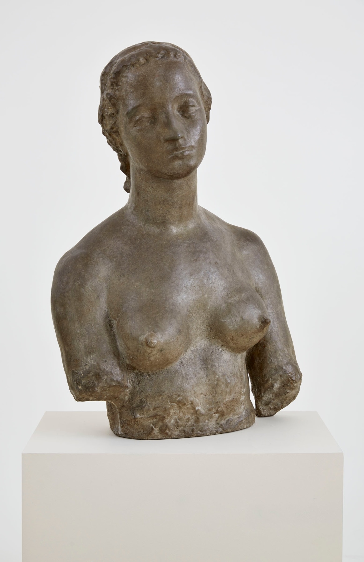 Wilhelm Lehmbruck

&amp;ldquo;Frauenb&amp;uuml;ste (B&amp;uuml;ste Frau L.)

(Bust of a Woman (Bust Madame L.)&amp;rdquo;, 1910

Cast stone

32 x 22 x 12 inches

81 x 56 x 30.5 cm

LEH 14/A