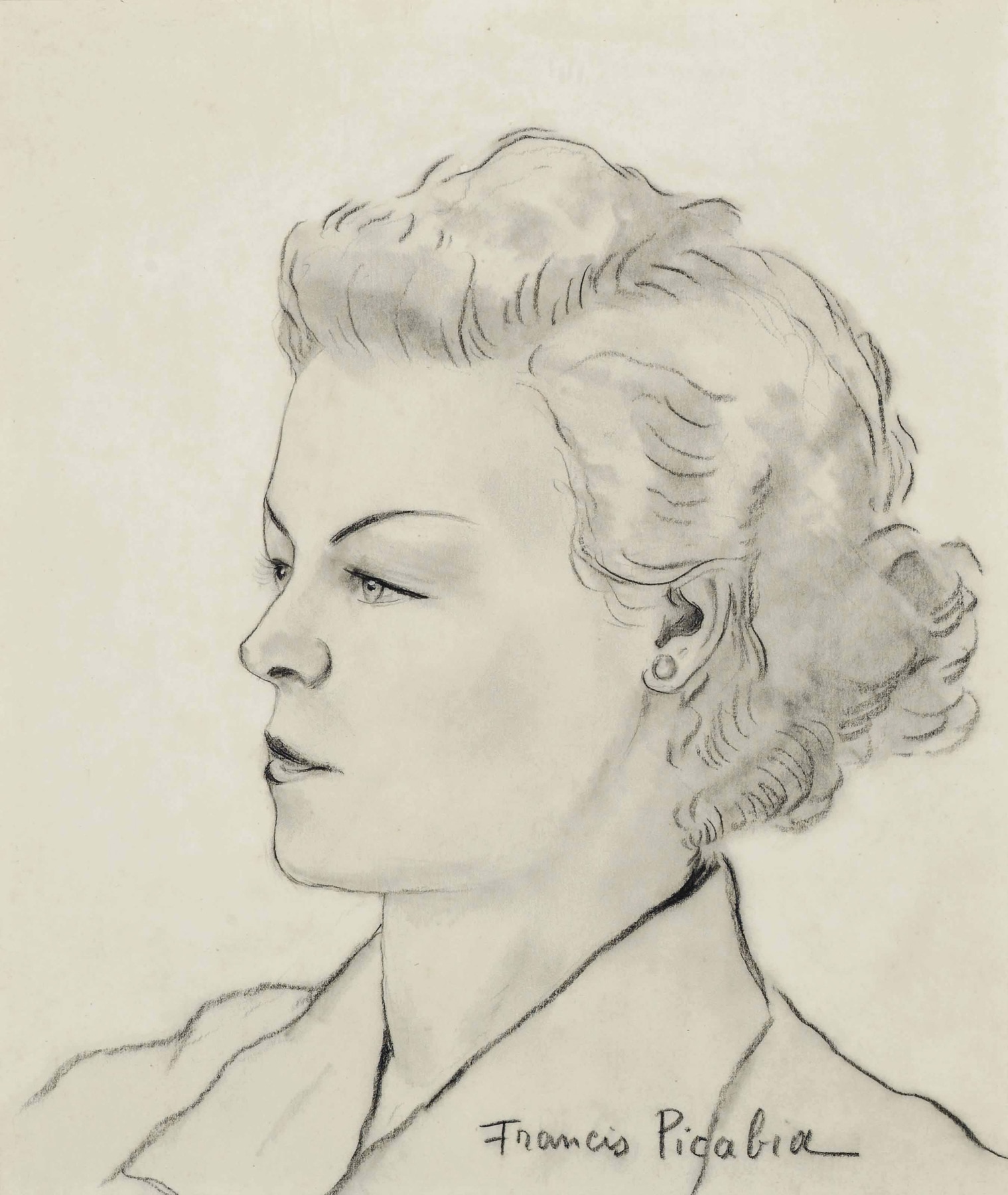 Francis Picabia

&amp;ldquo;Untitled (Visage de femme)&amp;rdquo;, ca. 1940&amp;ndash;1942

Pencil, gouache on paper

14 1/2 x 12 1/2 inches

37 x 31.5 cm

PIZ 163
