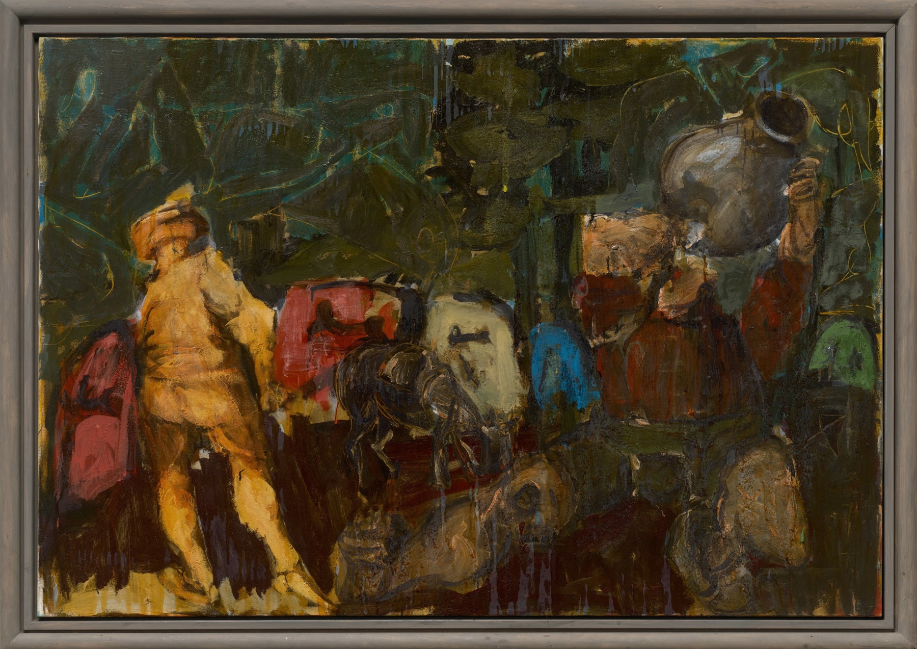 Markus L&amp;uuml;pertz

&amp;ldquo;Die M&amp;auml;her (P.B.) [The Mowers (P.B.)]&amp;rdquo;, 2022

Oil on canvas in artist&amp;#39;s frame

51 1/4 x 74 3/4 inches

130 x 190 cm

ML 2484