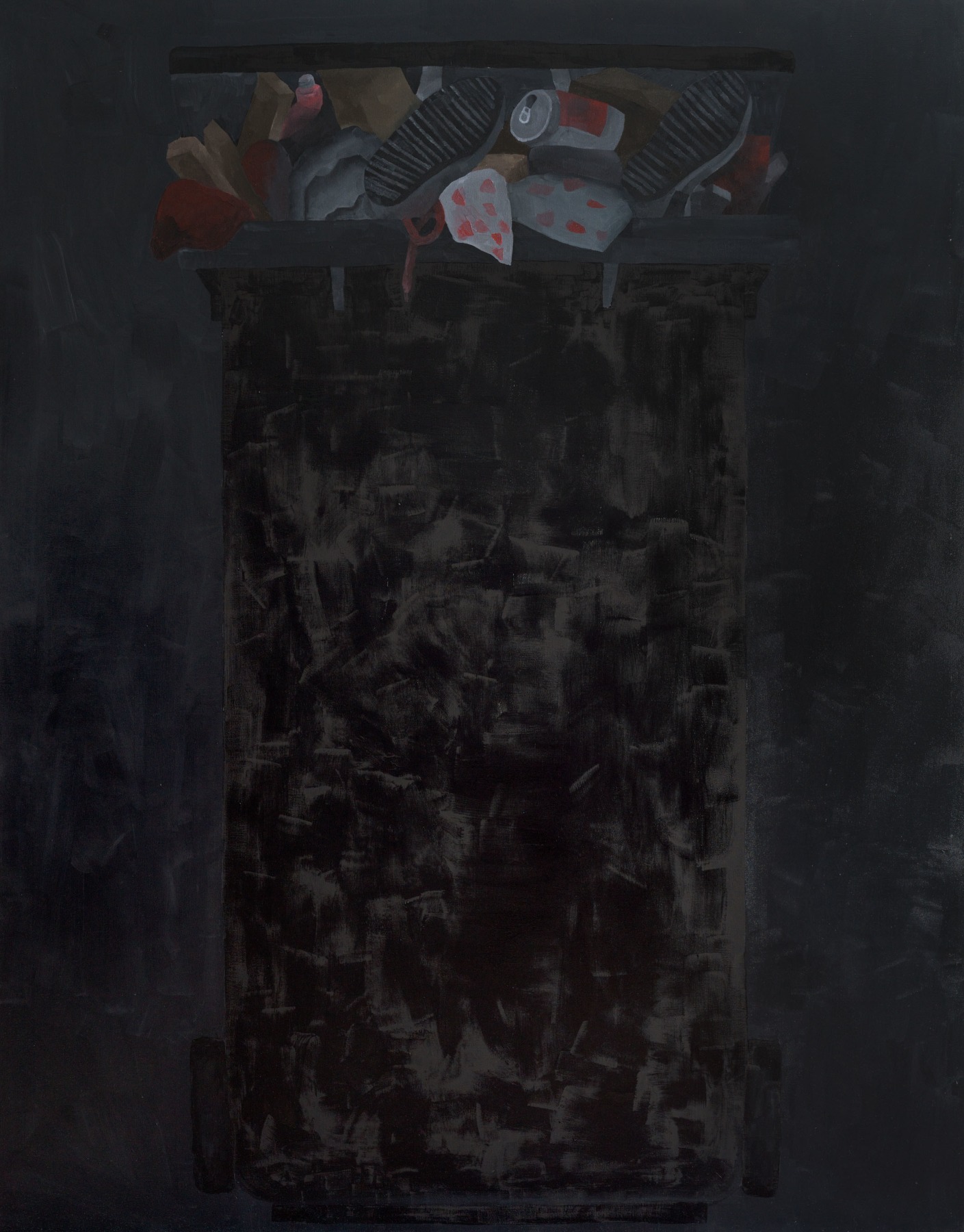 &quot;Roter M&uuml;ll (Red Garbage)&quot;, 2022, Oil on canvas