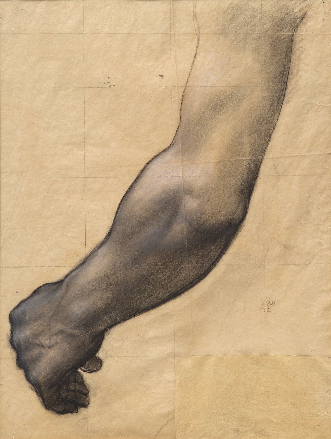 PIERRE PUVIS DE CHAVANNES, &ldquo;&Eacute;tude d&rsquo;un bras (&eacute;tude pour Sainte Genevi&egrave;ve en pri&egrave;re) (Study of an Arm [Study for Saint Genevieve in Prayer])&rdquo;, ca. 1877-1878