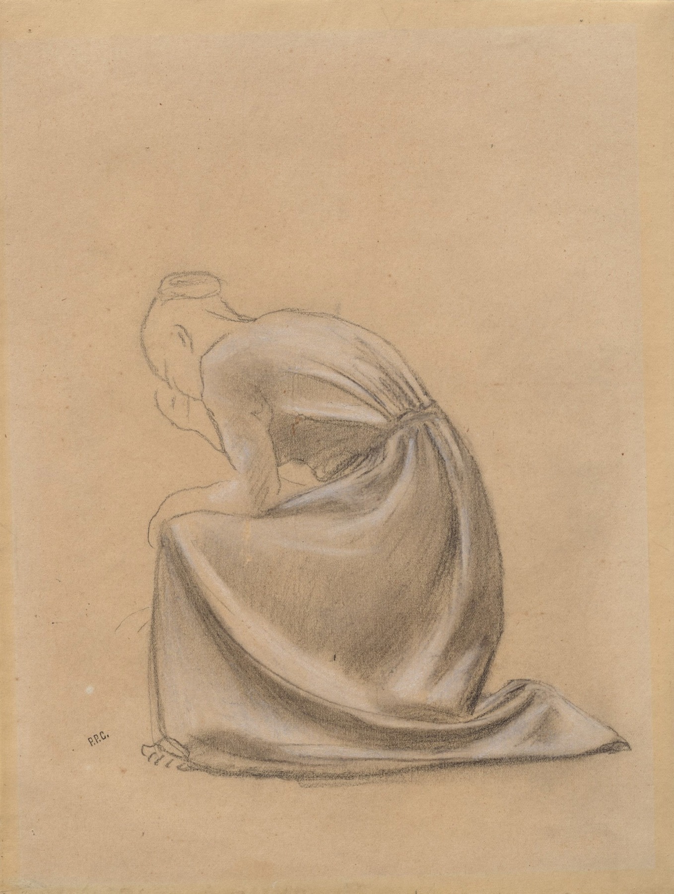 Pierre Puvis de Chavannes
&amp;ldquo;Femme agenouill&amp;eacute;e
(Kneeling Woman)&amp;rdquo;, ca. 1875-1876
Pencil, charcoal, white chalk on paper
11 1/2 x 8 3/4 inches
29.5 x 22.5 cm
PCZ 90

$30,000