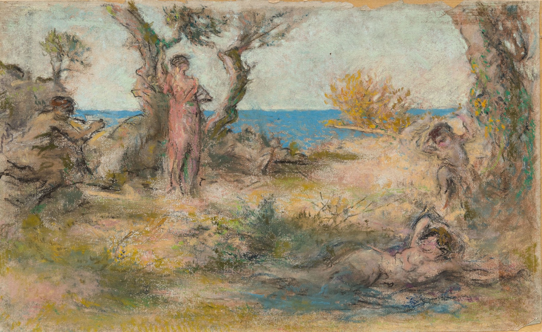 Ker-Xavier Roussel

&amp;ldquo;Personnages sur la plage des Graniers &amp;agrave; Saint Tropez&amp;rdquo;, ca. 1930

Pastel on paper

9 x 14 1/2 inches

22.5 x 37 cm

DIV 161

$18,000