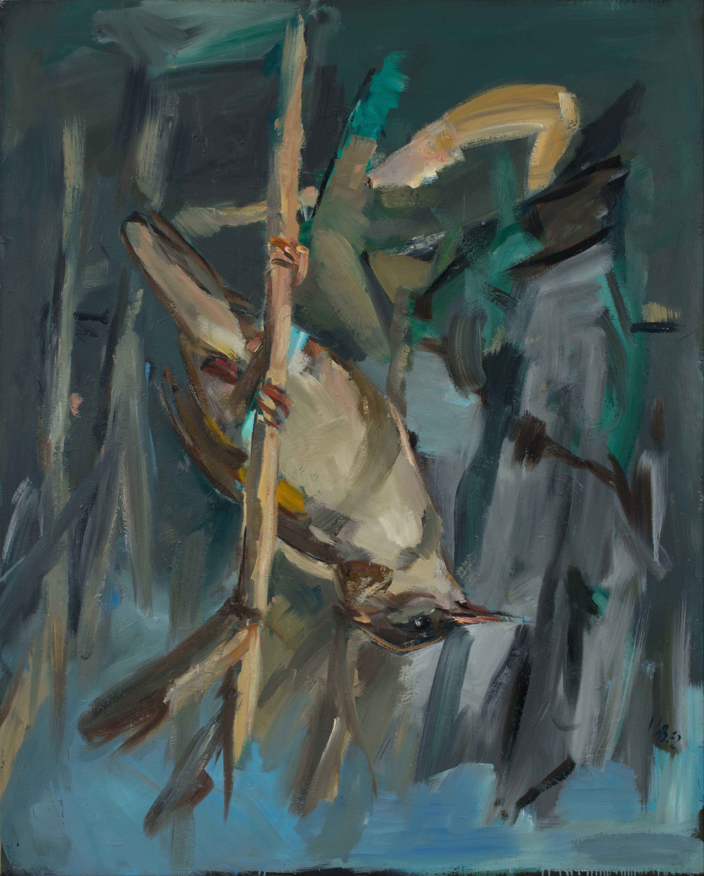 Georg Baselitz

&amp;ldquo;Ein Vogel (A Bird)&amp;rdquo;, 1972

Oil on canvas

63 3/4 x 51 1/4 inches

162 x 130 cm

GB 66/A1

$3,500,000