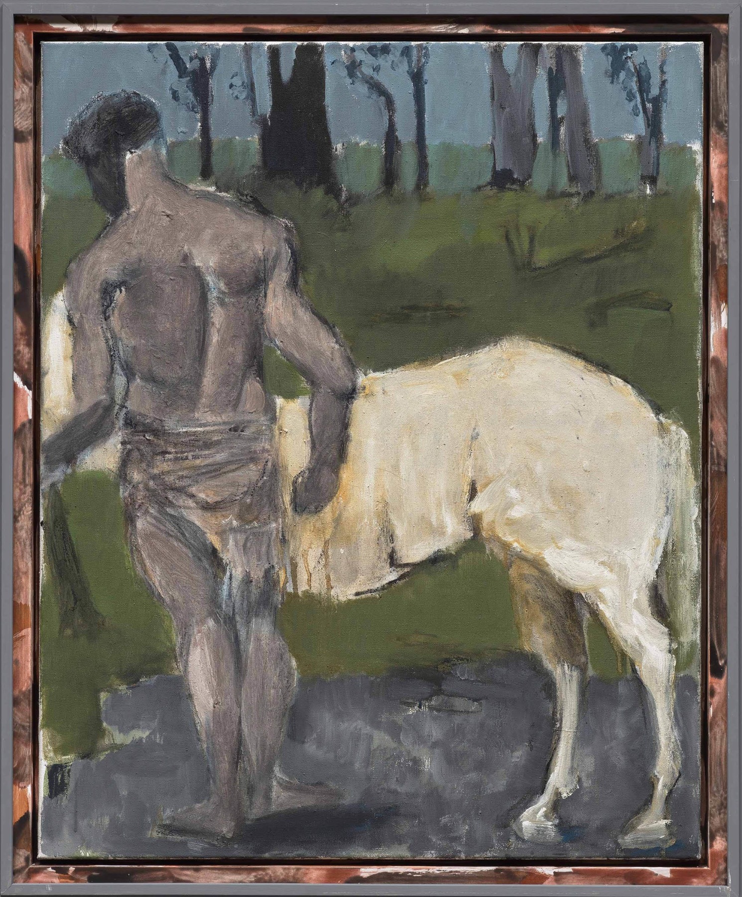 Markus L&amp;uuml;pertz

&amp;ldquo;Wei&amp;szlig;es Pferd (White Horse)&amp;rdquo;, 2017

Mixed media on canvas in artist&amp;rsquo;s frame

39 1/4 x 32 inches

100 x 81 cm

ML 2267