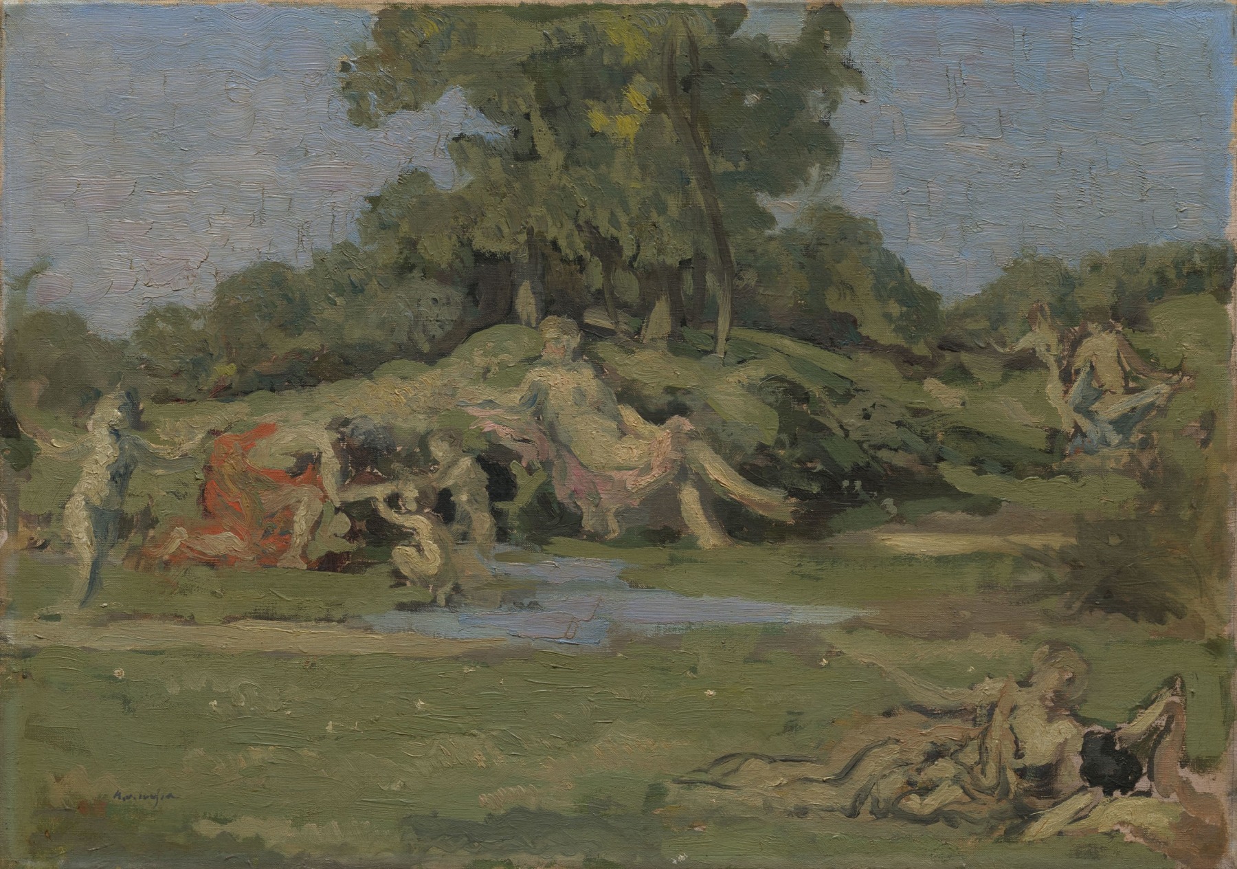 Ker-Xavier Roussel

&amp;ldquo;Nus dans un paysage&amp;rdquo;, 1901-1906

Oil on canvas

16 1/4 x 22 3/4 inches

41 x 57.5 cm

DIV 184

$80,000