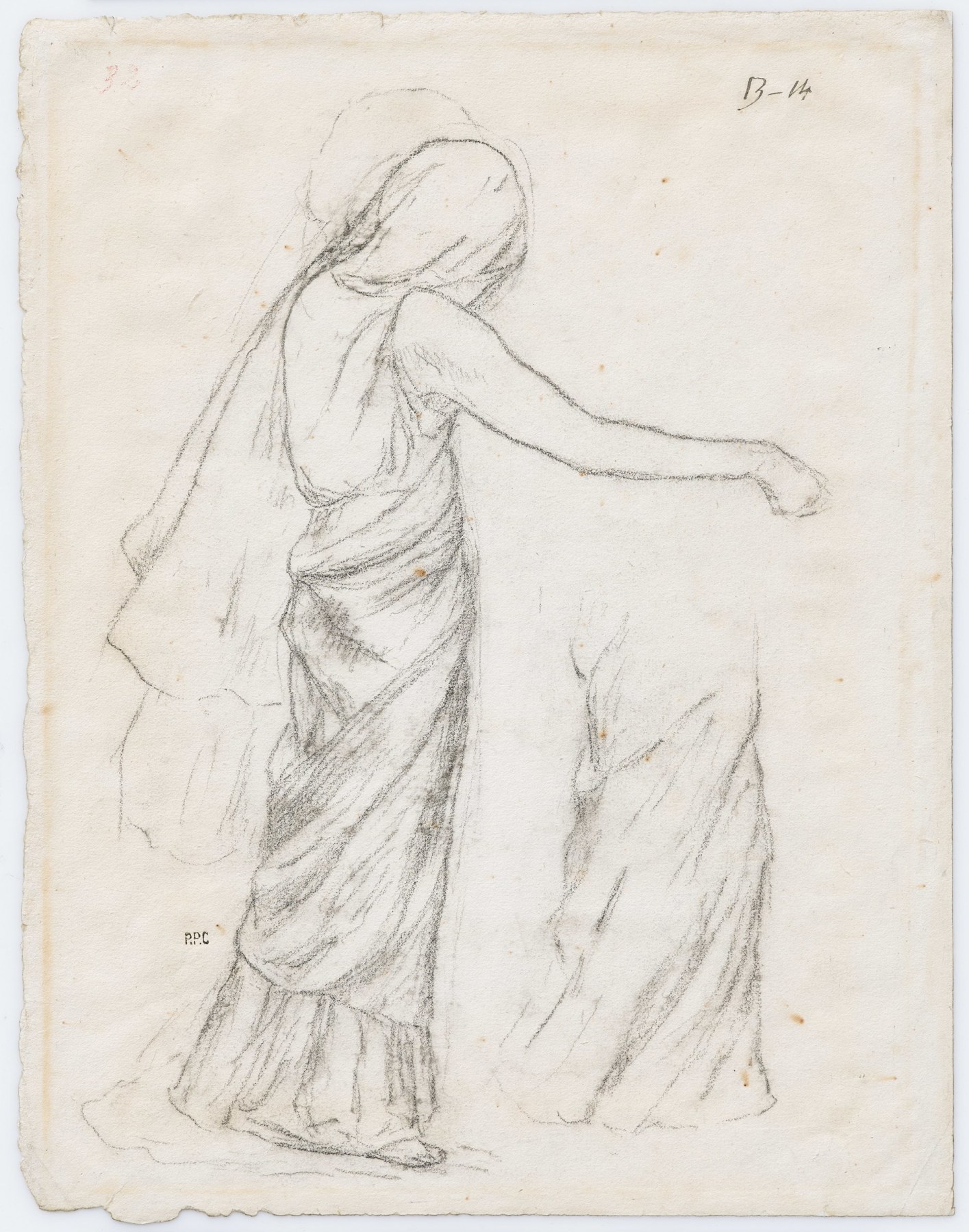 Pierre Puvis de Chavannes
&amp;ldquo;&amp;Eacute;tude pour Le patriotism
Study for Patriotism&amp;rdquo;, 1894
Pencil on paper
12 1/4 x 9 1/2 inches
31 x 24 cm
PCZ 21