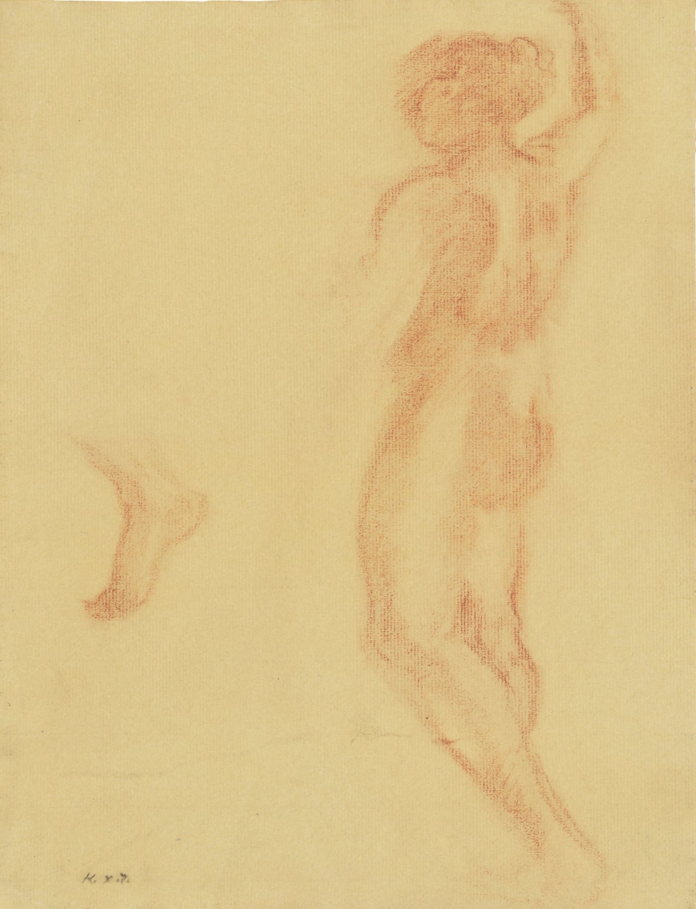 Ker-Xavier Roussel

&amp;ldquo;&amp;Eacute;tudes de femme nue de dos et de pied&amp;rdquo;, n.d.

Red chalk on paper

11 3/4 x 8 3/4 inches

30 x 22.5 cm

DIV 153