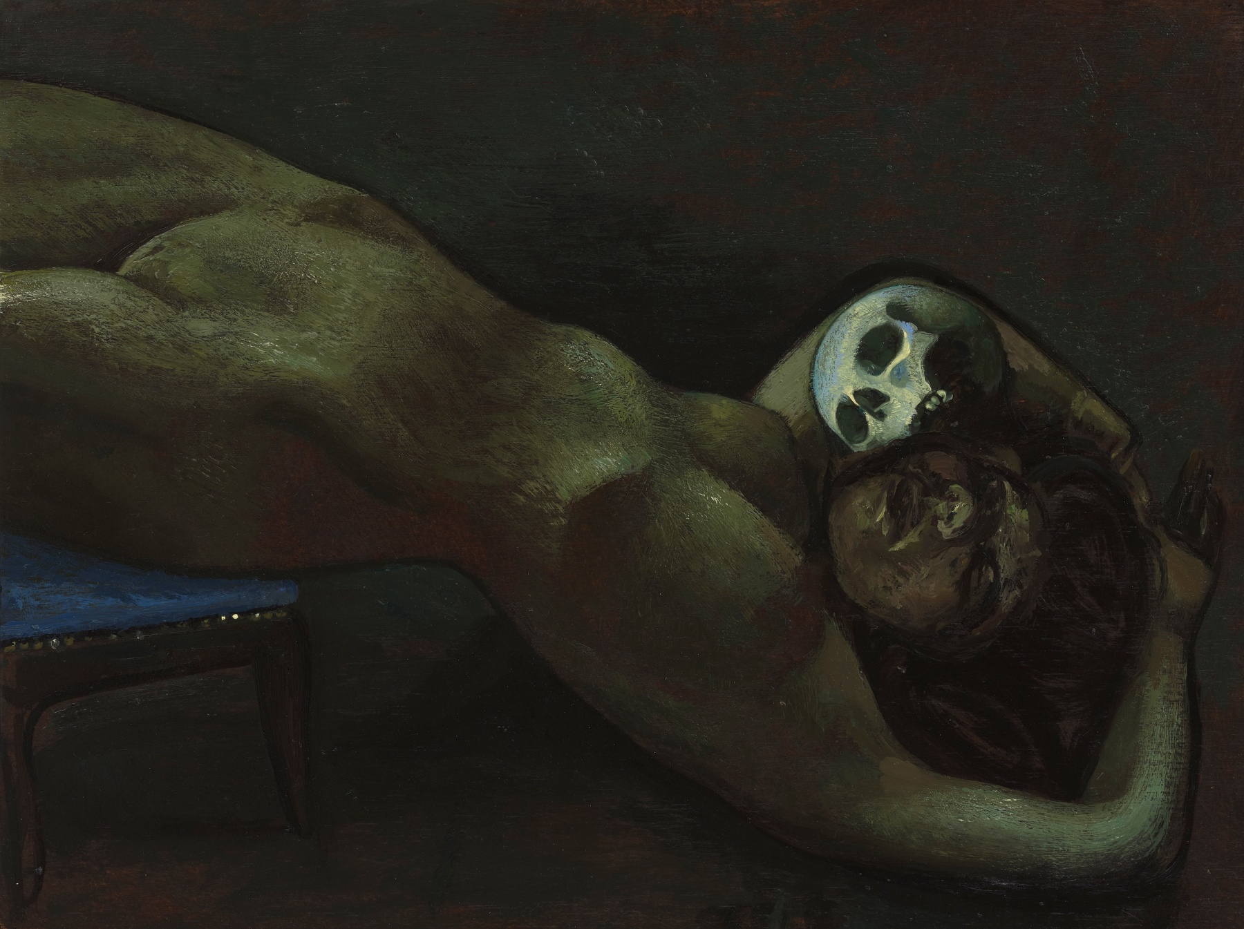 Victor Man, “Memorable Equinox (Girl with Goya’s Skull)”, 2024