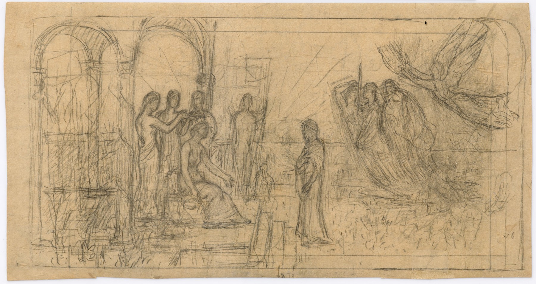 Pierre Puvis de Chavannes

&amp;ldquo;&amp;Eacute;tude pour Hommage de Victor Hugo &amp;agrave; la Ville de Paris
(Study for Homage of Victor Hugo to the City of Paris)&amp;rdquo;, 1894

Pencil on paper

10 1/2 x 19 3/4 inches

26.5 x 50.5 cm

PCZ 24