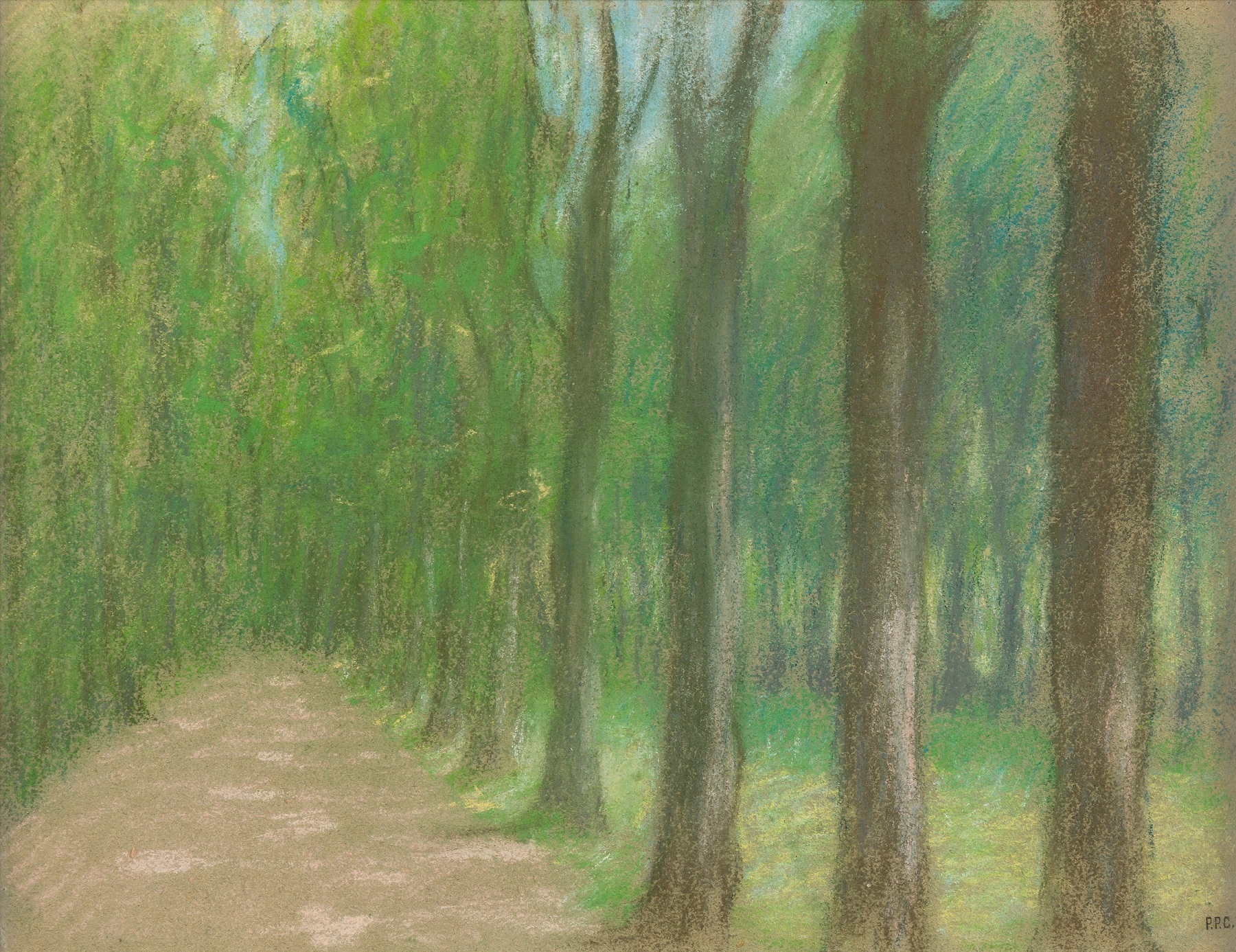 Pierre Puvis de Chavannes
&amp;ldquo;Sous-bois (Undergrowth)&amp;rdquo;, ca. 1870-1890
Pastel on paper
10 1/4 x 12 1/2 inches
26 x 32 cm
PCZ 105