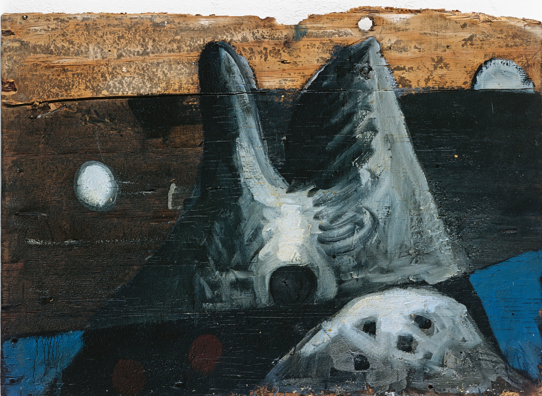 &quot;Untitled&quot;, 1982 Oil on wood, iron