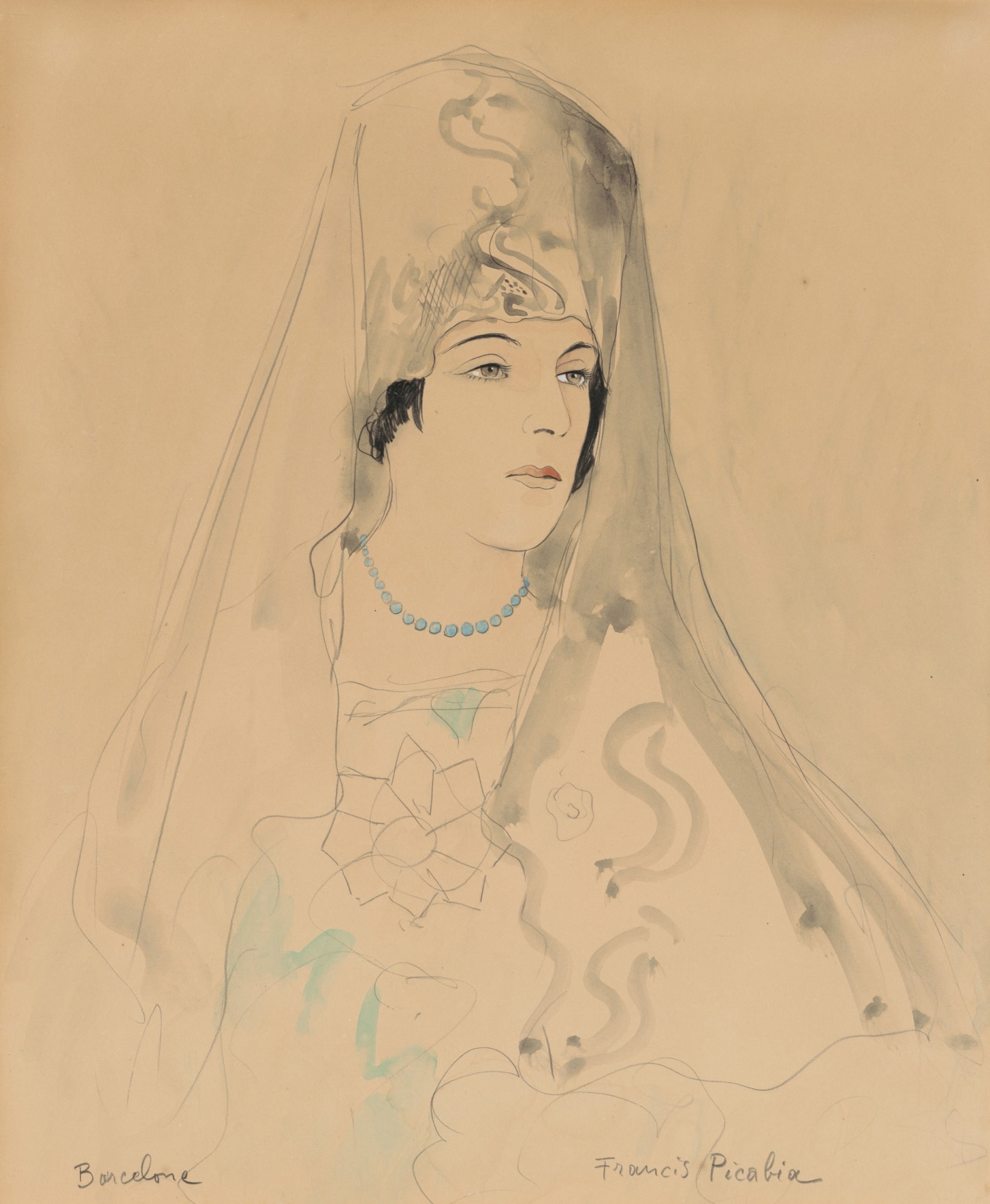 Francis Picabia

&amp;ldquo;Espagnole&amp;rdquo;, ca. 1924&amp;ndash;1927

Watercolour, ink, pencil on paper

15 1/2 x 12 1/2 inches

39.5 x 32 cm

PIZ 116