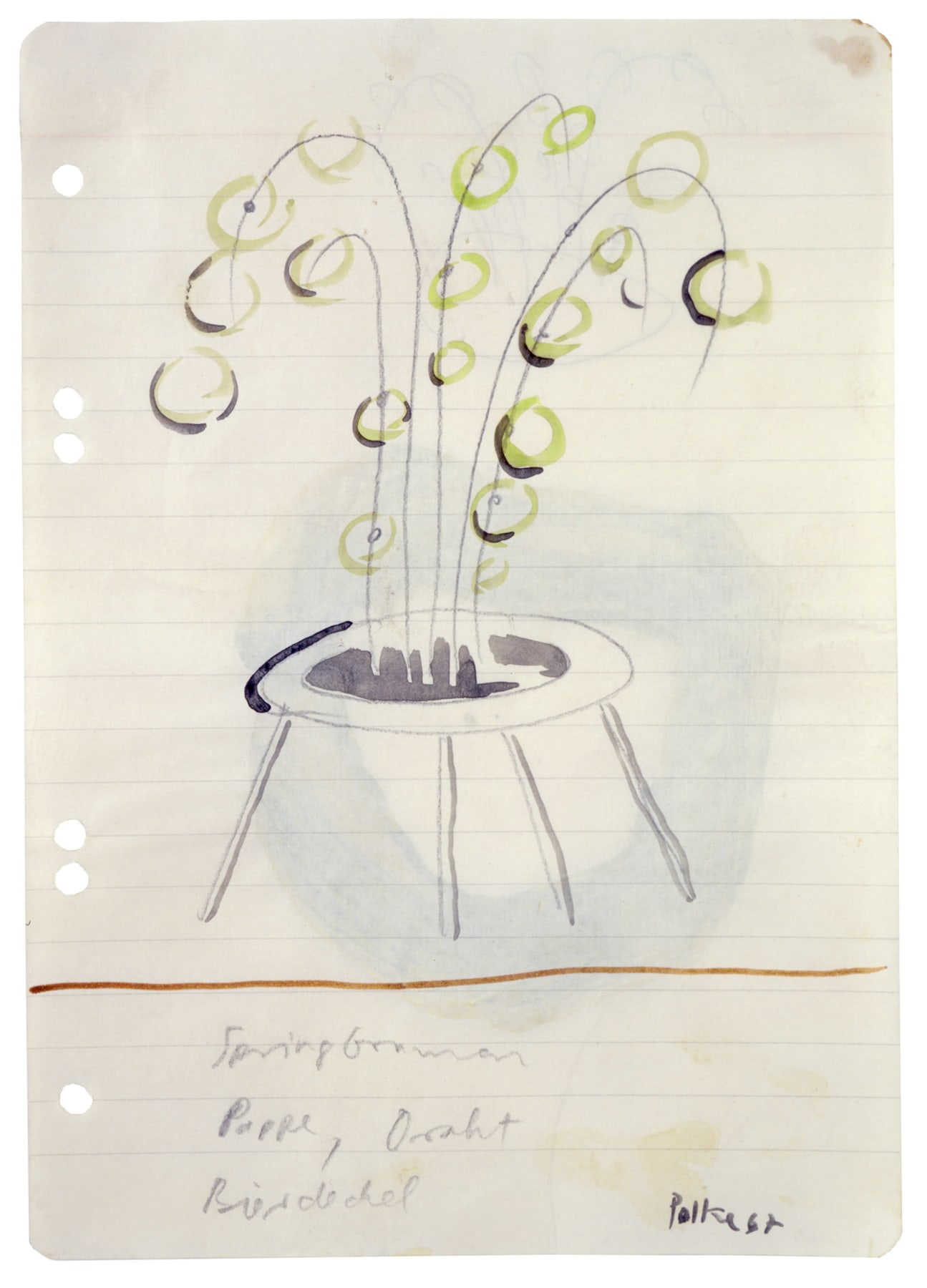 &quot;Untitled (Fountain, Cardboard, Wire, Coaster)&quot;, 1967