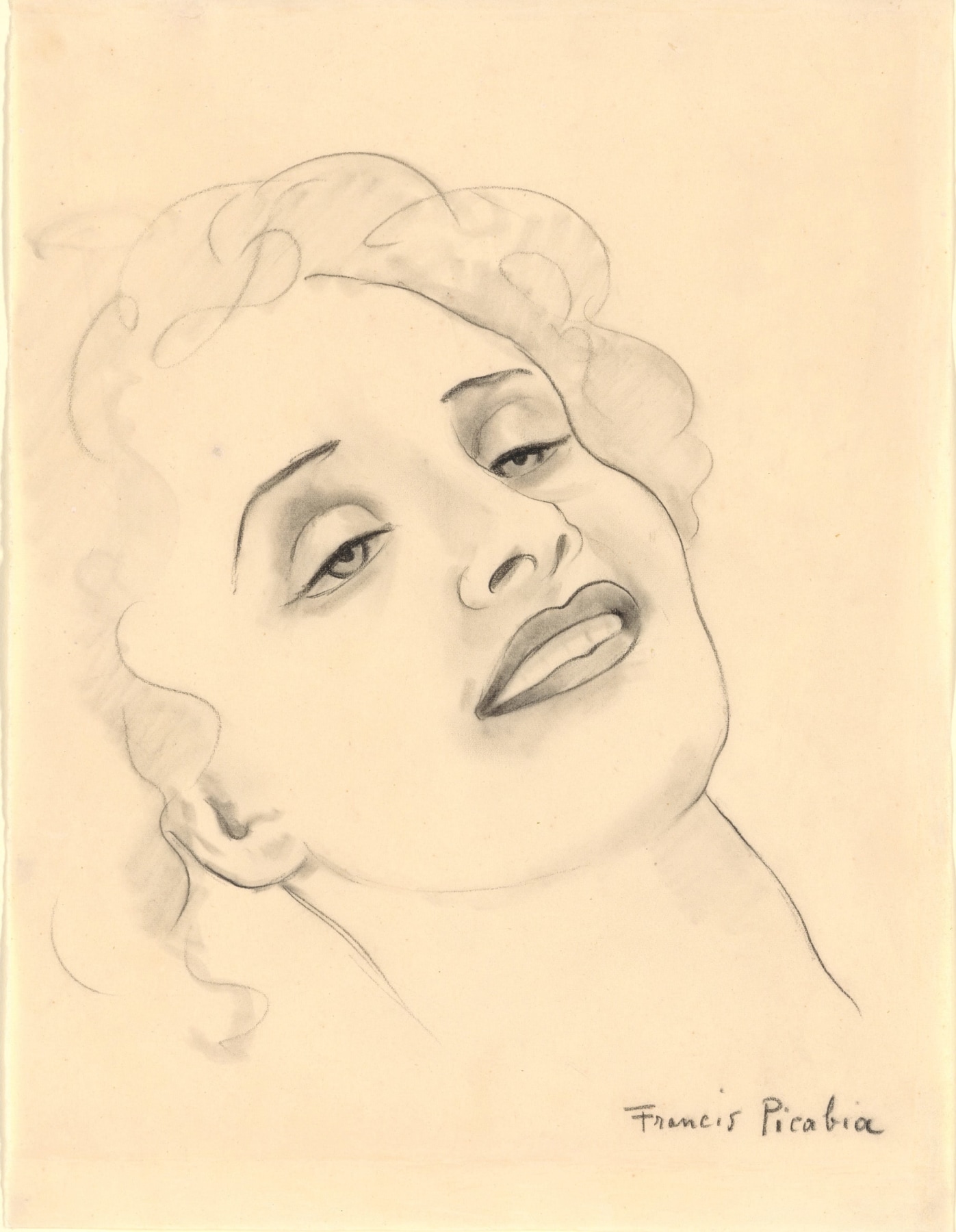 “Tête de femme”, ca. 1942, Pencil on paper