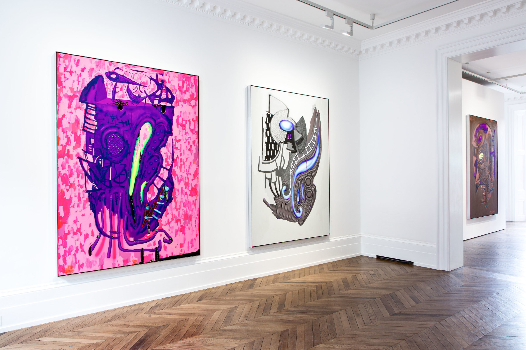 Aaron Curry, Paintings, London, 2014, Installation Image 2