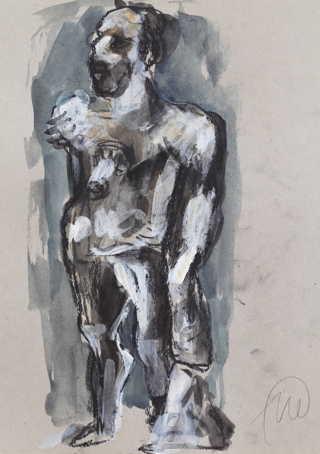 Markus L&amp;uuml;pertz

&amp;ldquo;Untitled (Hercules)&amp;rdquo;, 2003

Gouache, crayon, pencil on paper

12 1/4 x 8 1/2 inches

31 x 21.5 cm

MLZ 3636